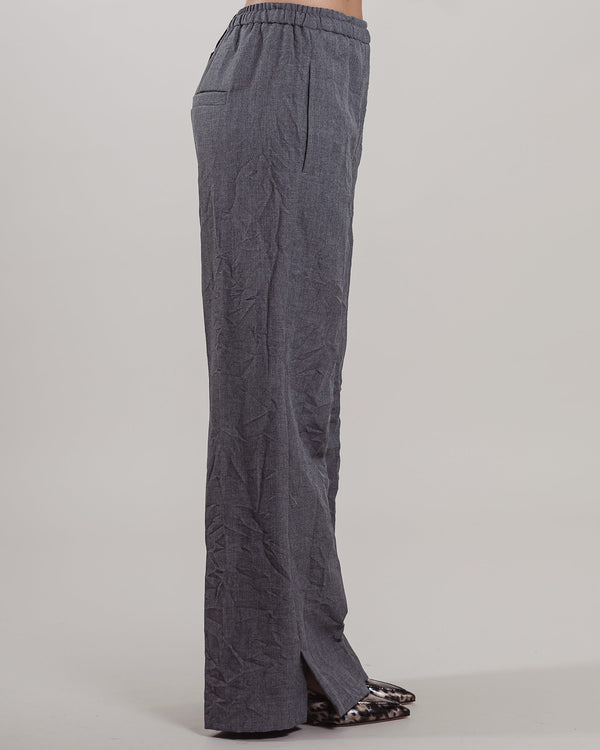 Pantalone Tela con elastico in vita grigio