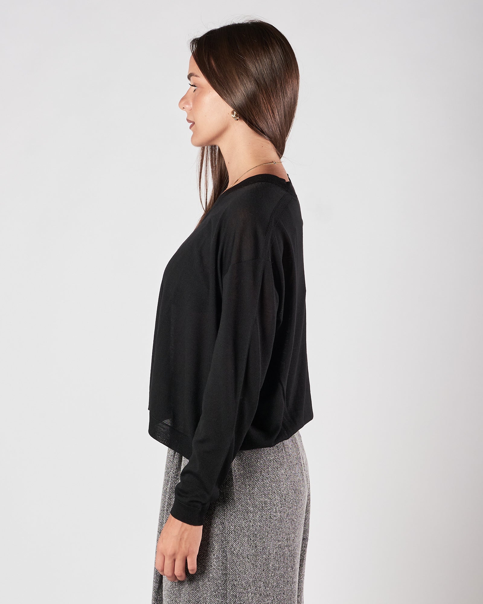 Maglia A|STORE scollo v nera