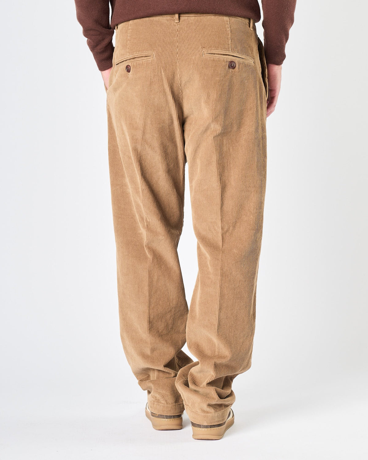 Pantalone Tela Genova in velluto a coste beige