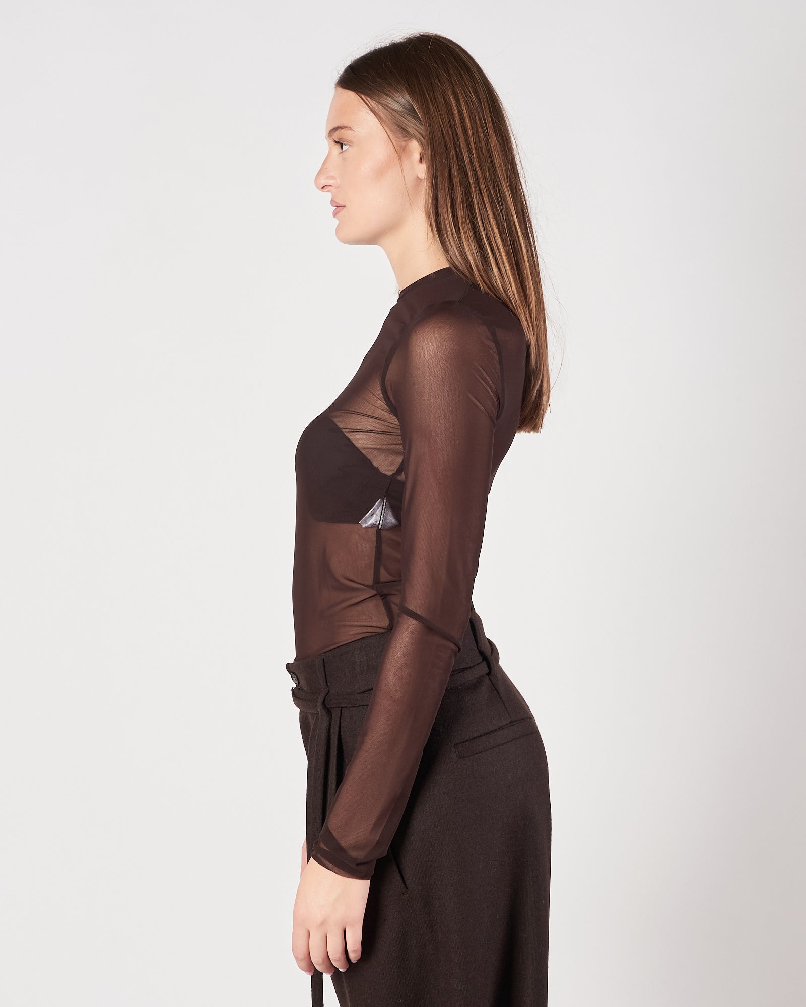 Maglia Tela9 in tulle moro