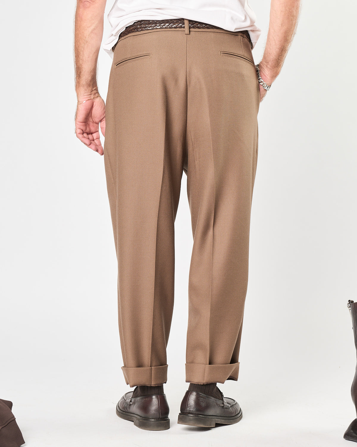Pantalone A|STORE doppia pence tabacco