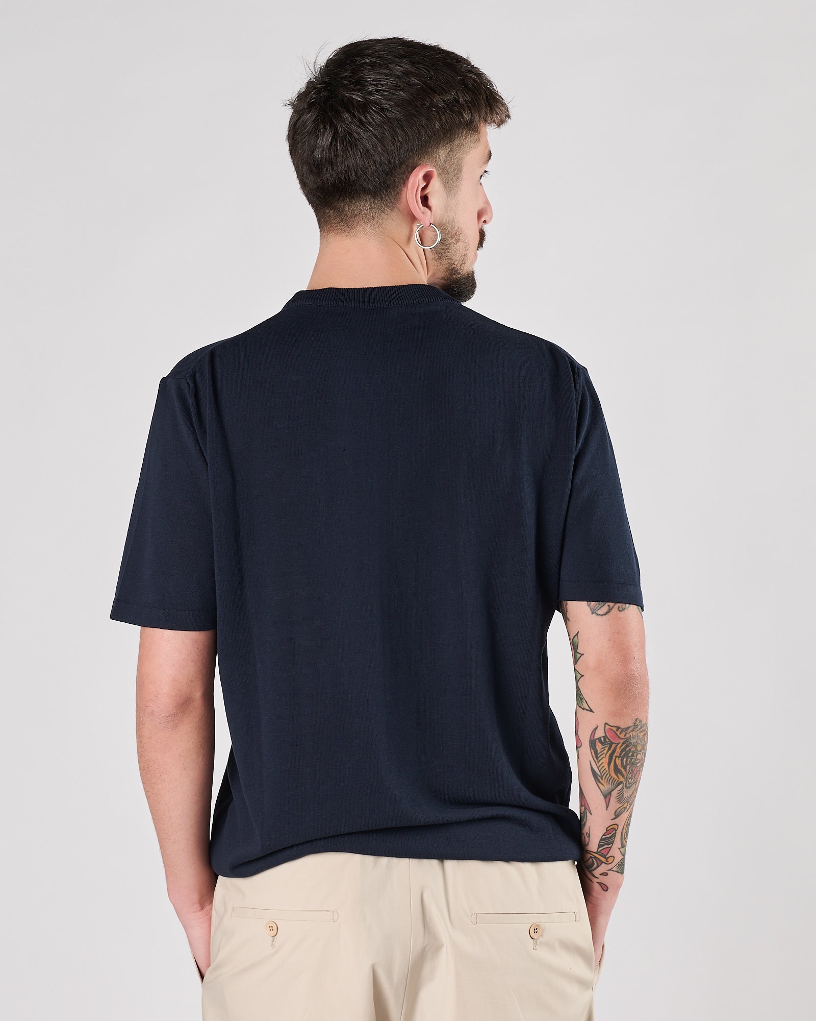 Maglia Aimé in maglia girocollo blu