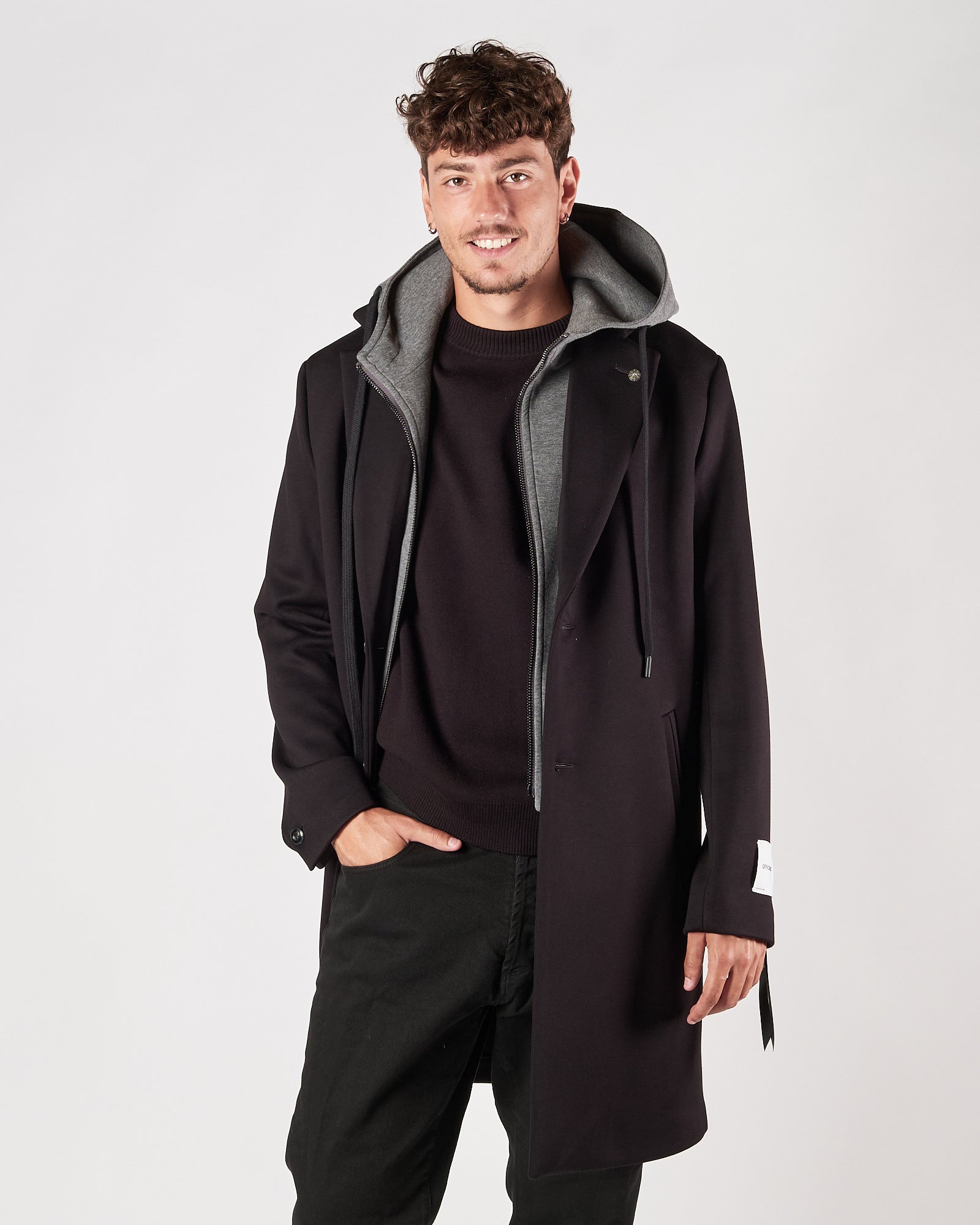 Cappotto Officina36 con cappuccio nero