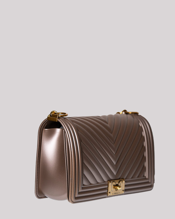 Borsa Marc Ellis flat bronzo