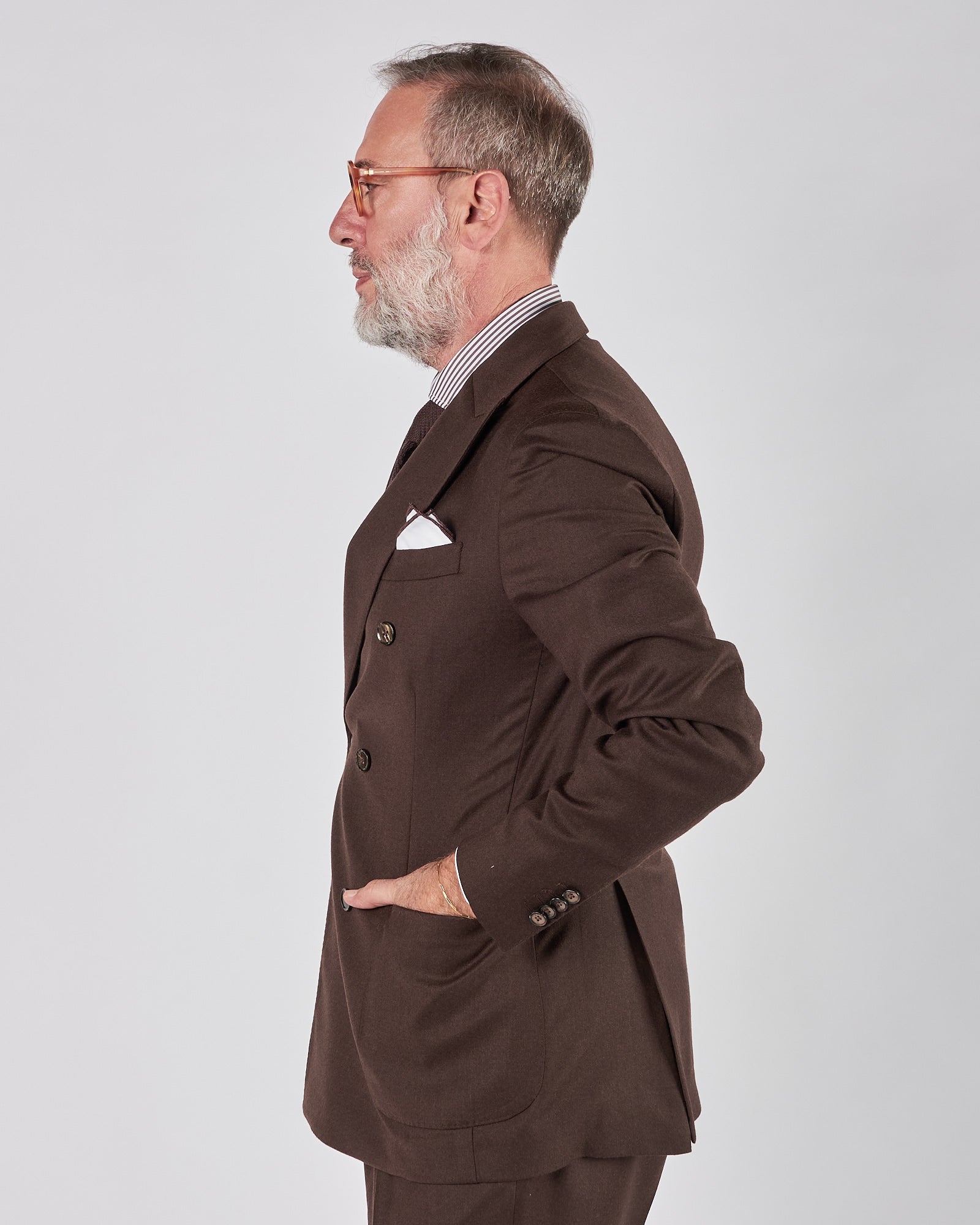 Abito Lbm1911 doppio petto testa di moro