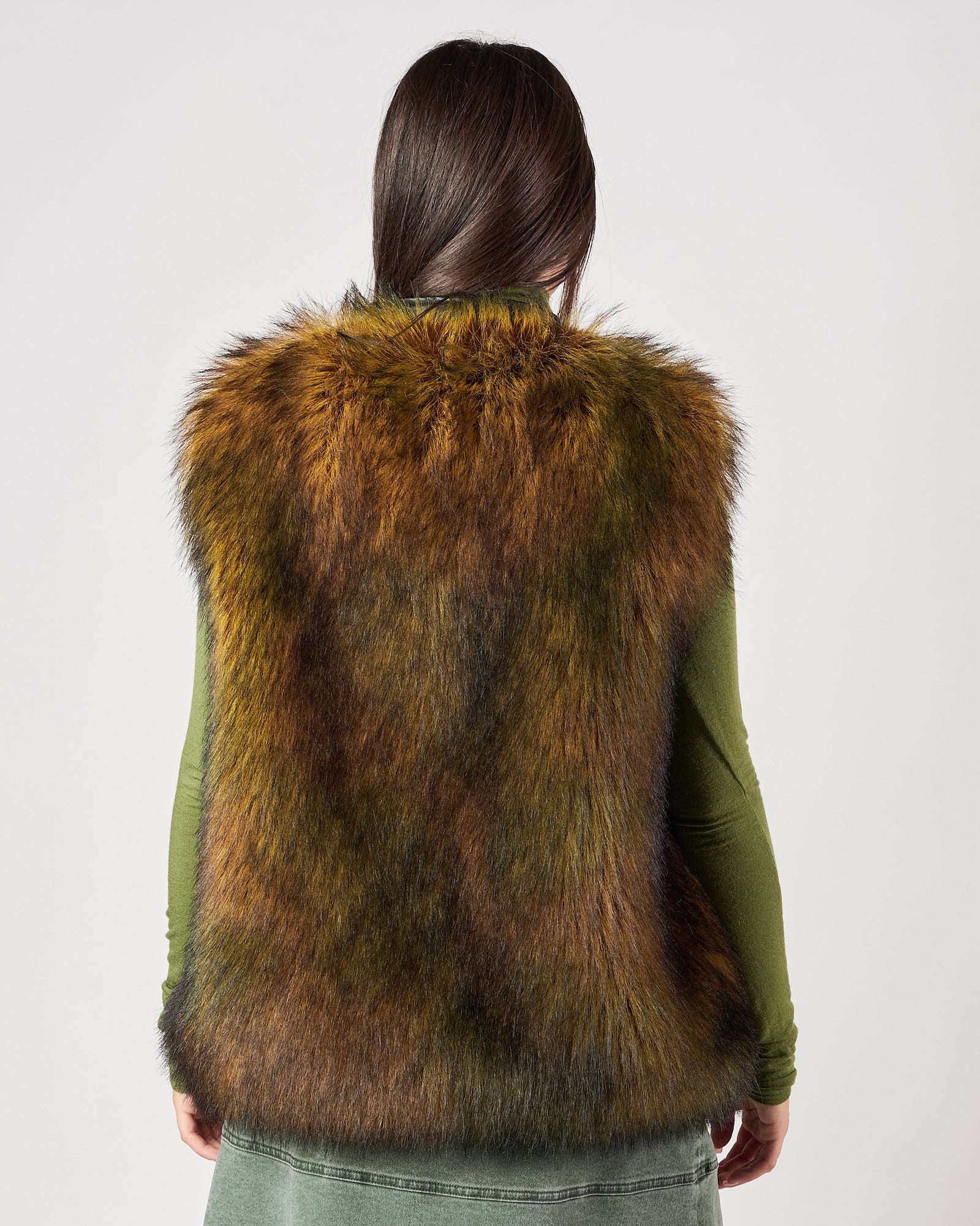 Ecopelliccia Mes Demoiselles smanicata bicolor