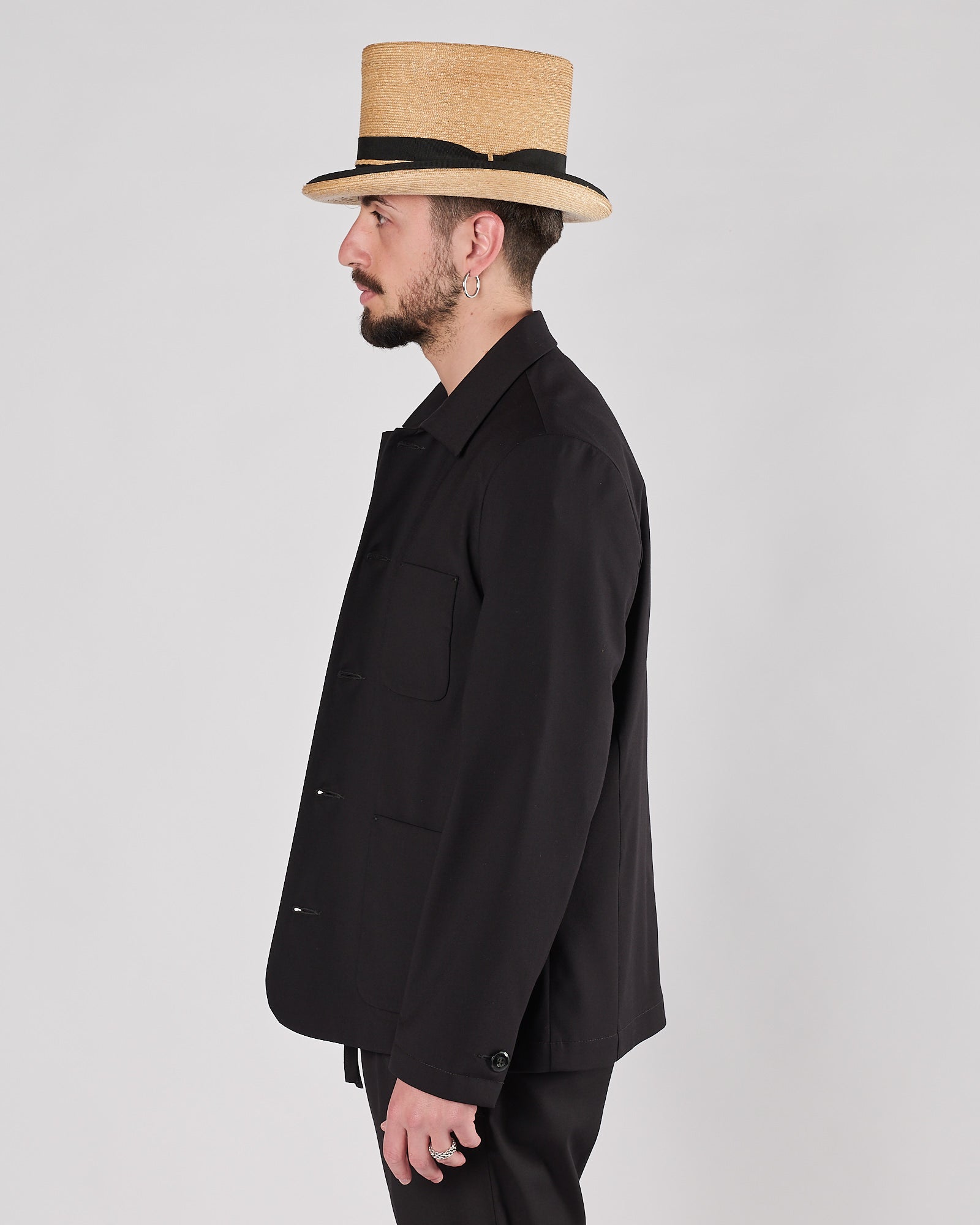 Giacca Camicia Officina36 morbida nera