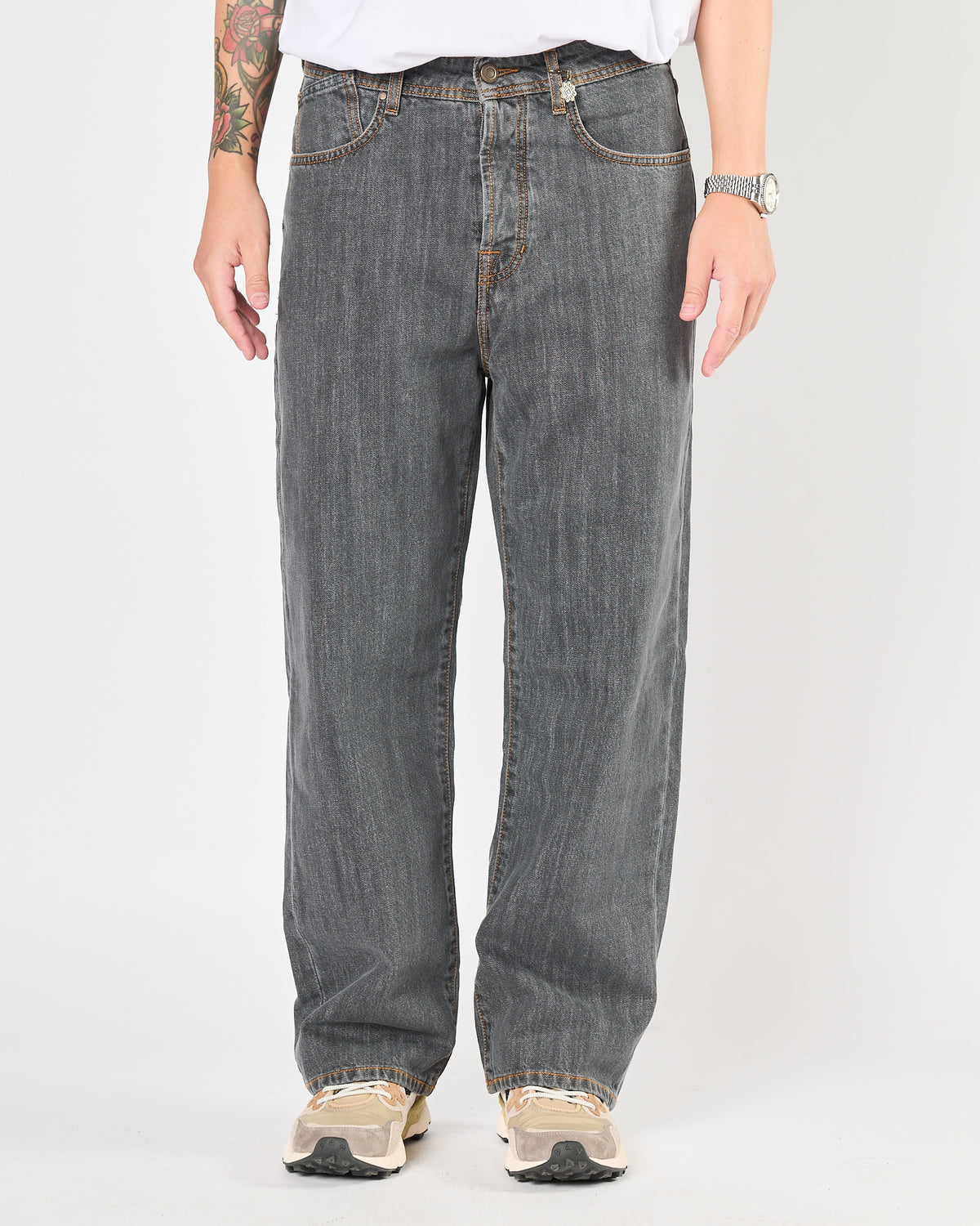 Jeans Telacruda baggy grigio lavato