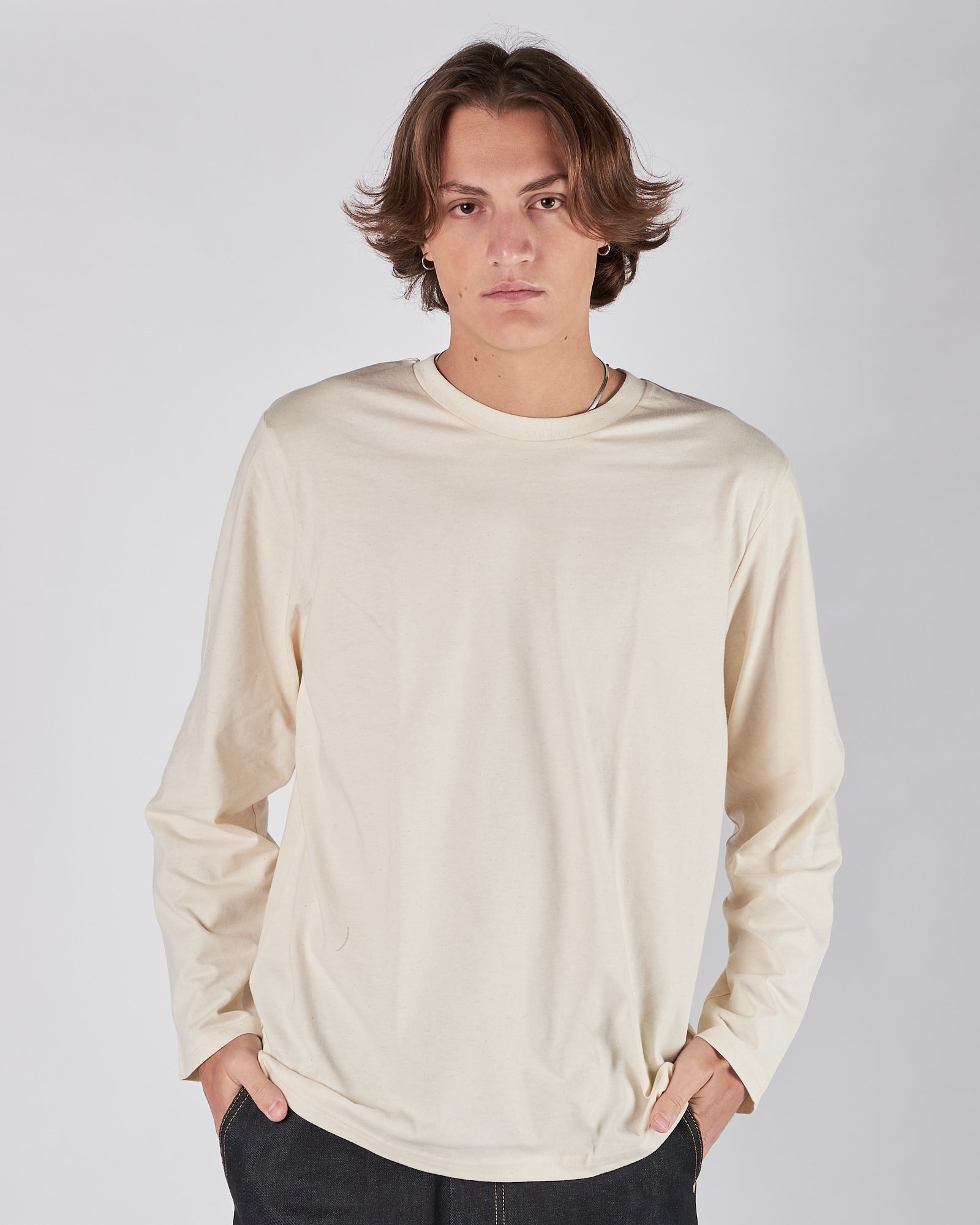 Maglia A|STORE regular in cotone organico natural row