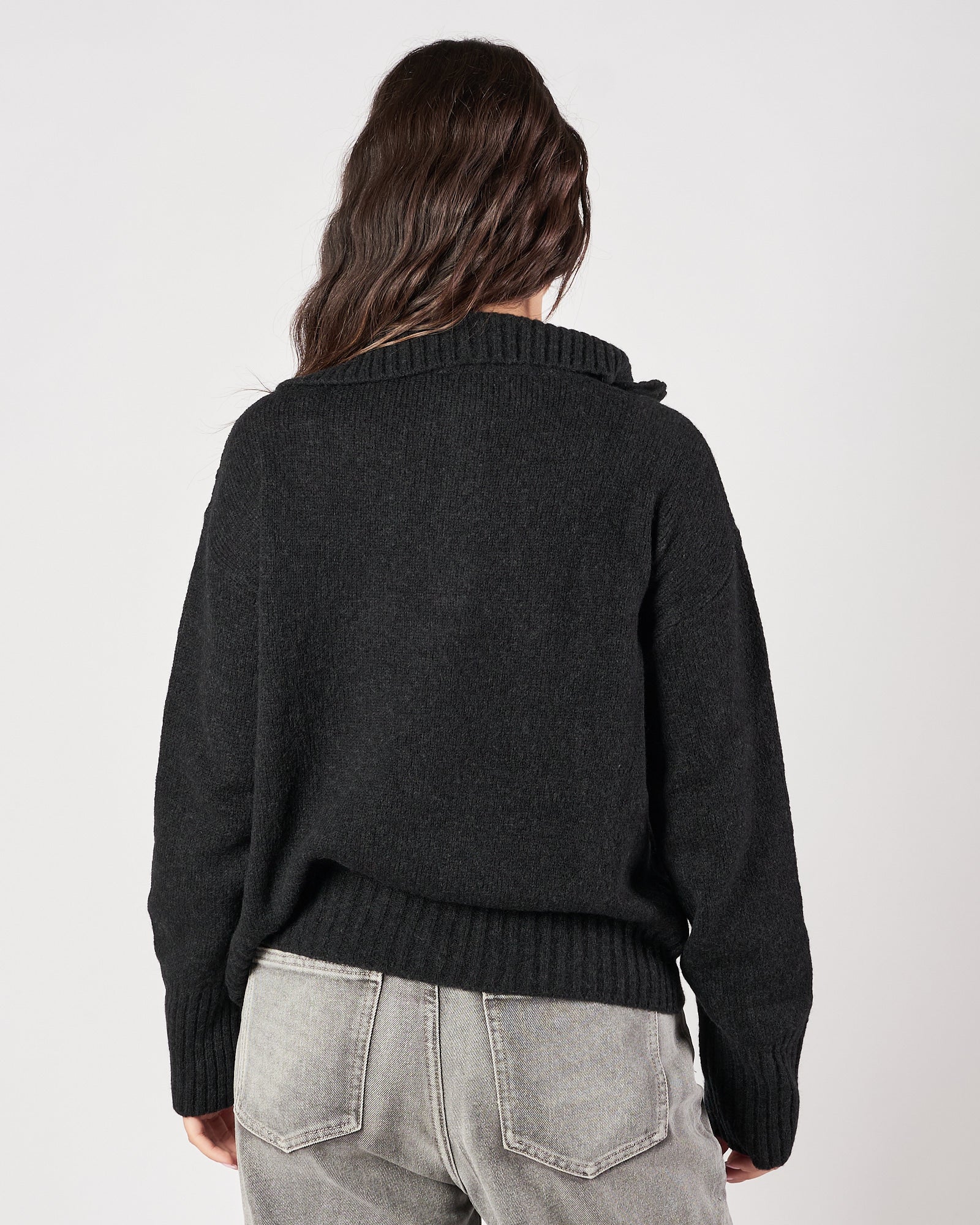 Polo Roberto Collina manica lunga nera