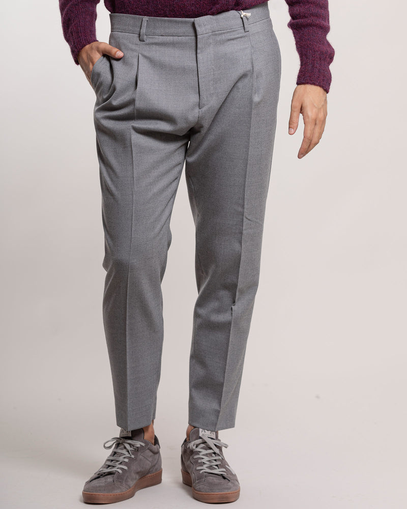 Pantalone A|STORE in lana una pence grigio