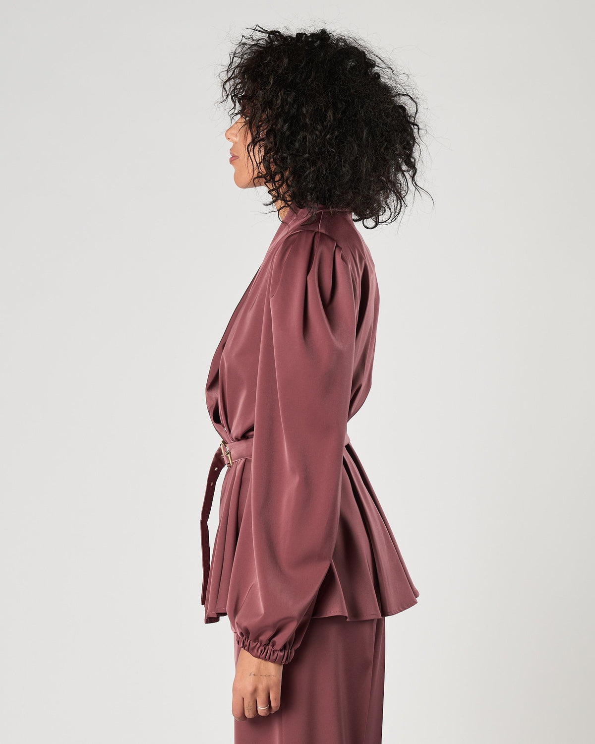 Giacca Silence in satin wine
