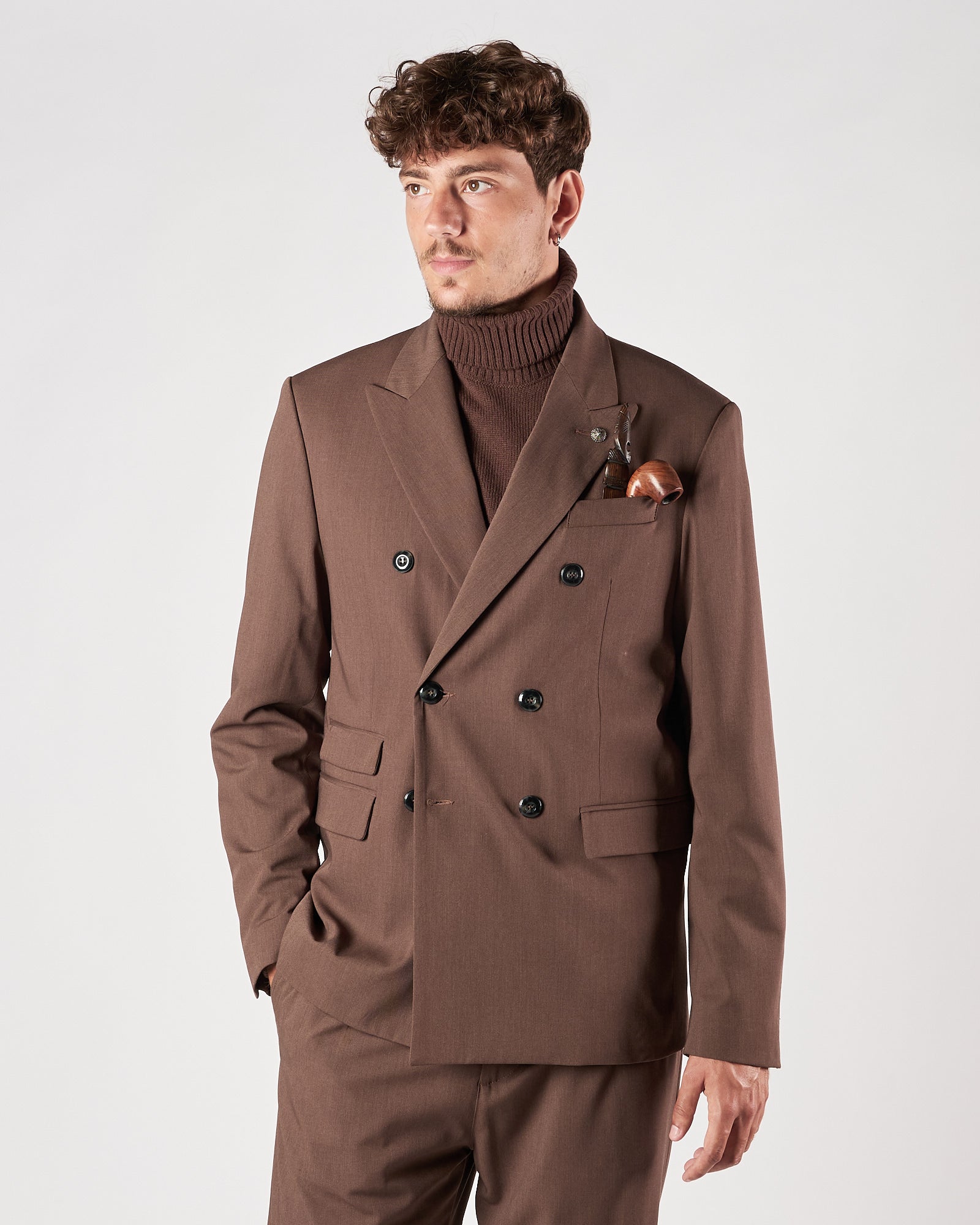 Giacca Officina36 doppio petto testa di moro