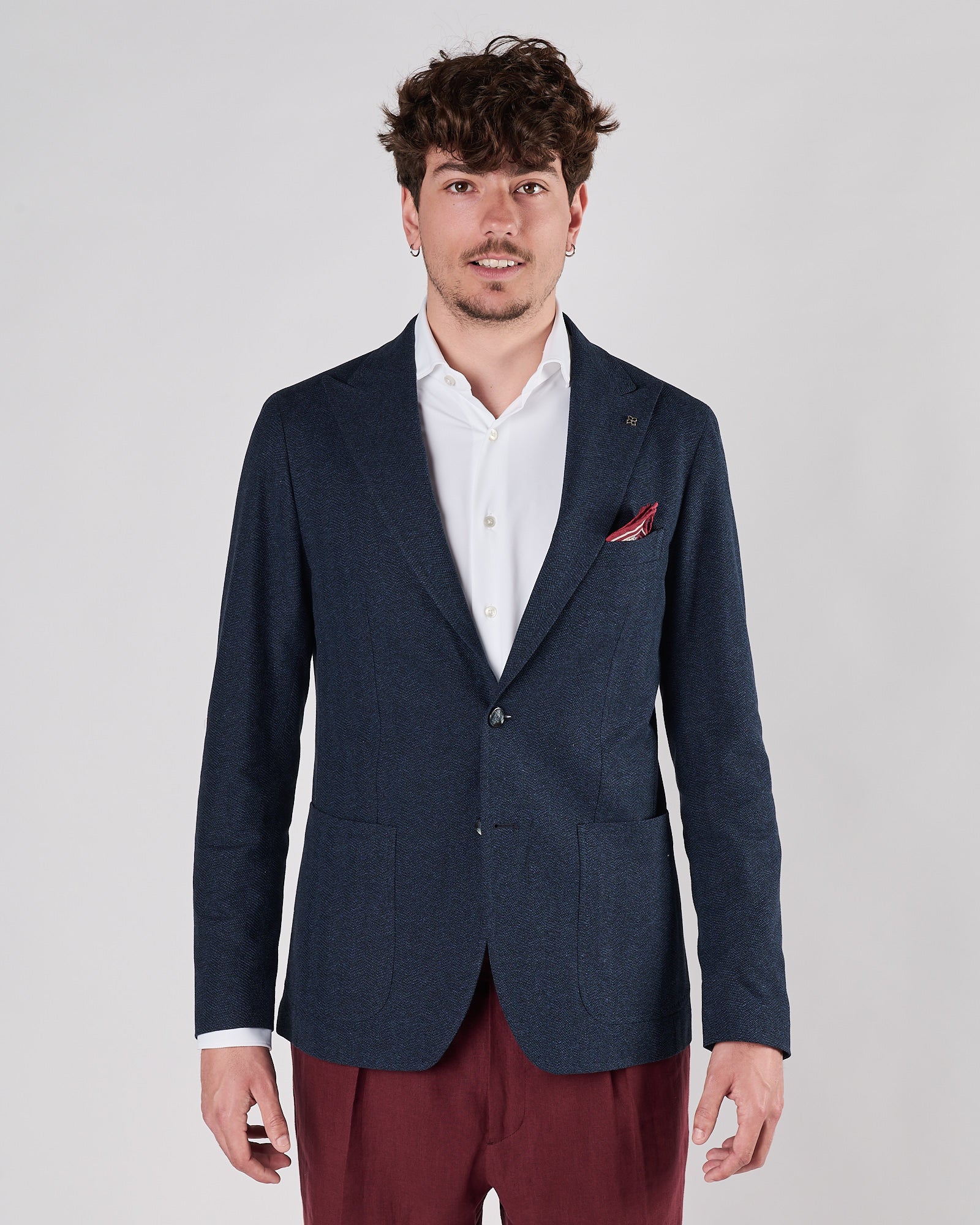 Giacca Tagliatore un petto blu spinata