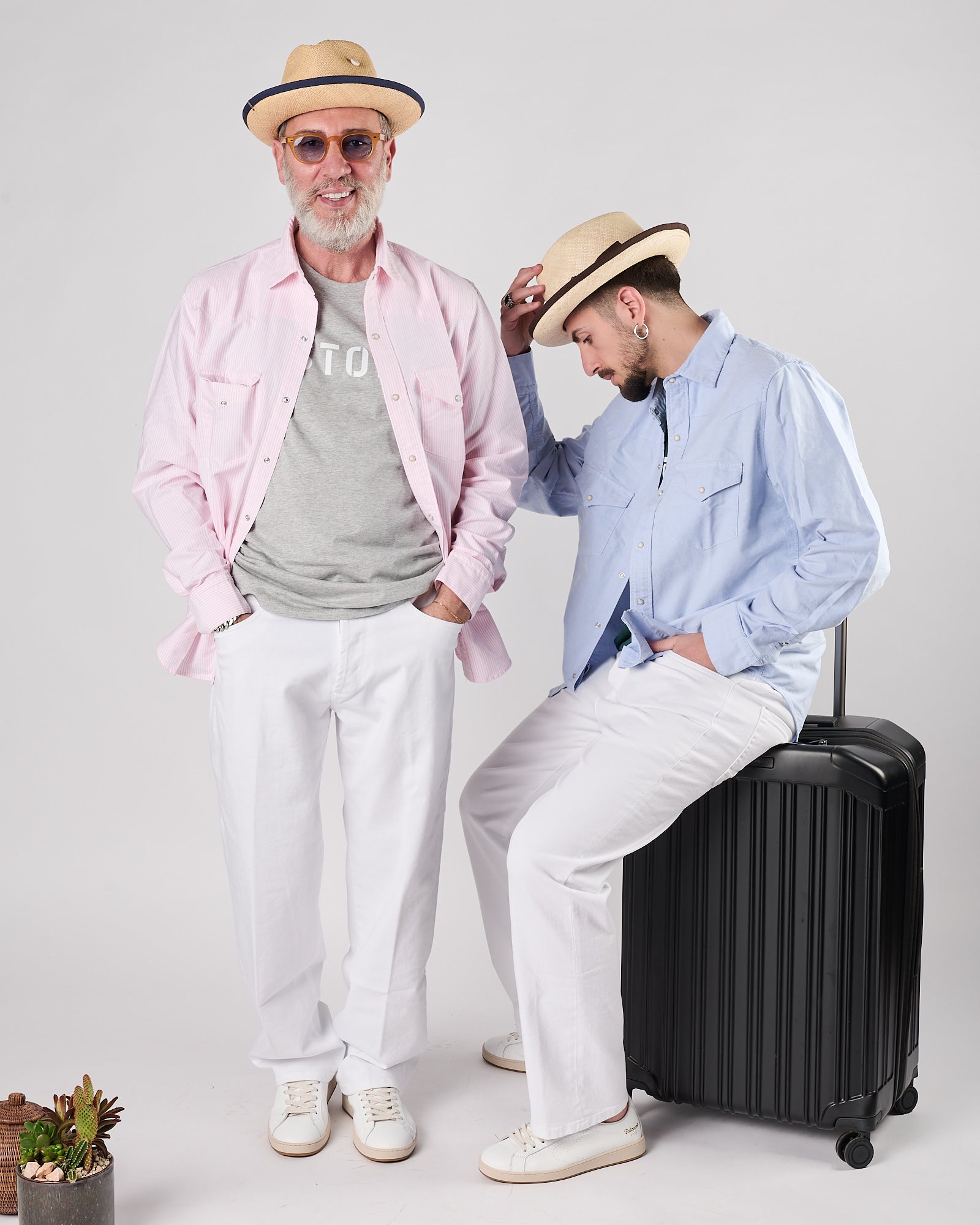 Camicia Chesapeake's texana riga rosa oxford