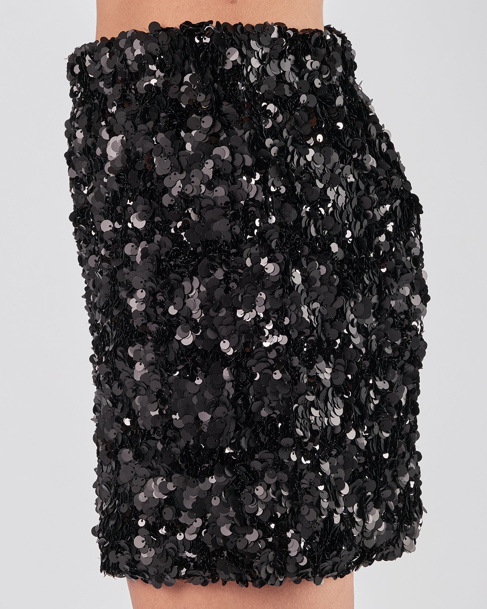 Mini gonna Eleh con paillettes nera
