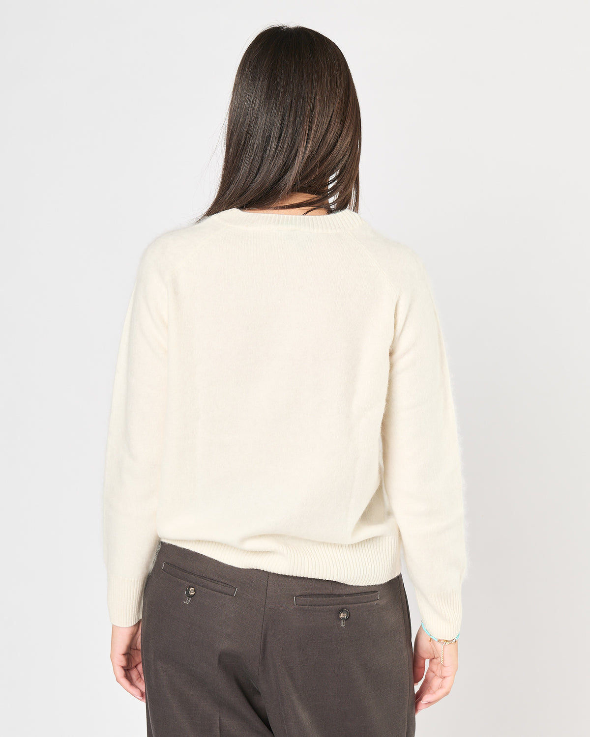 Maglia Since're Paris lana e cashmere girocollo cream
