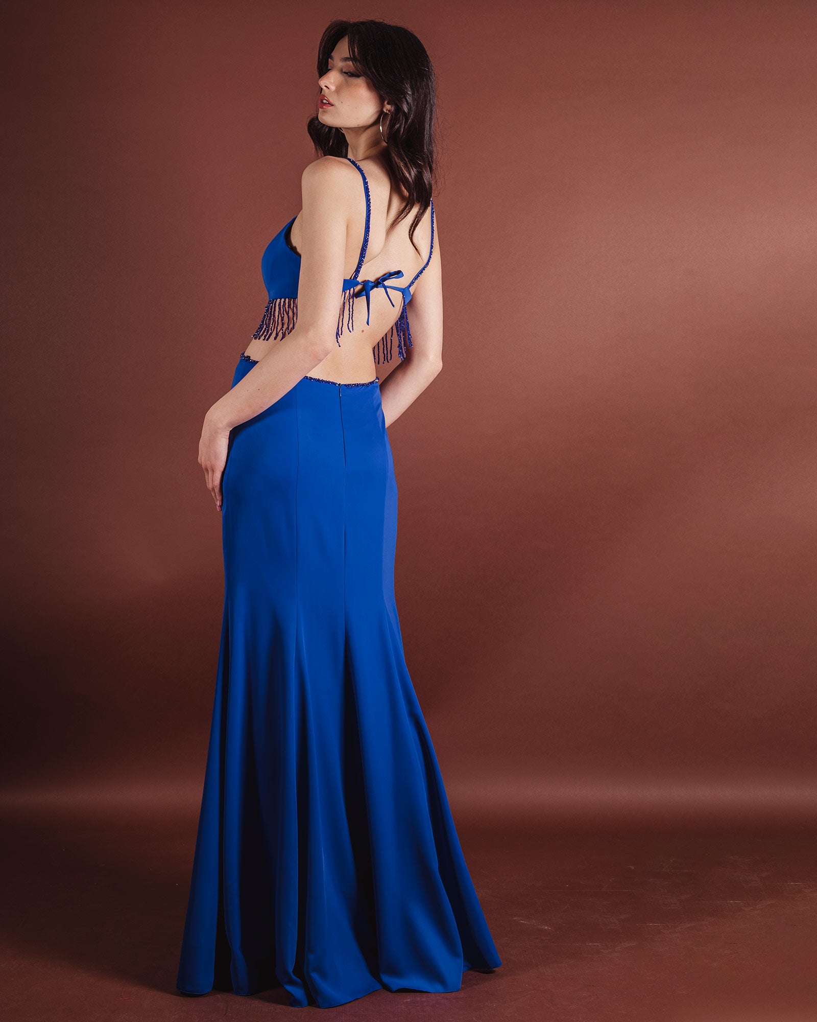 Long blue dress