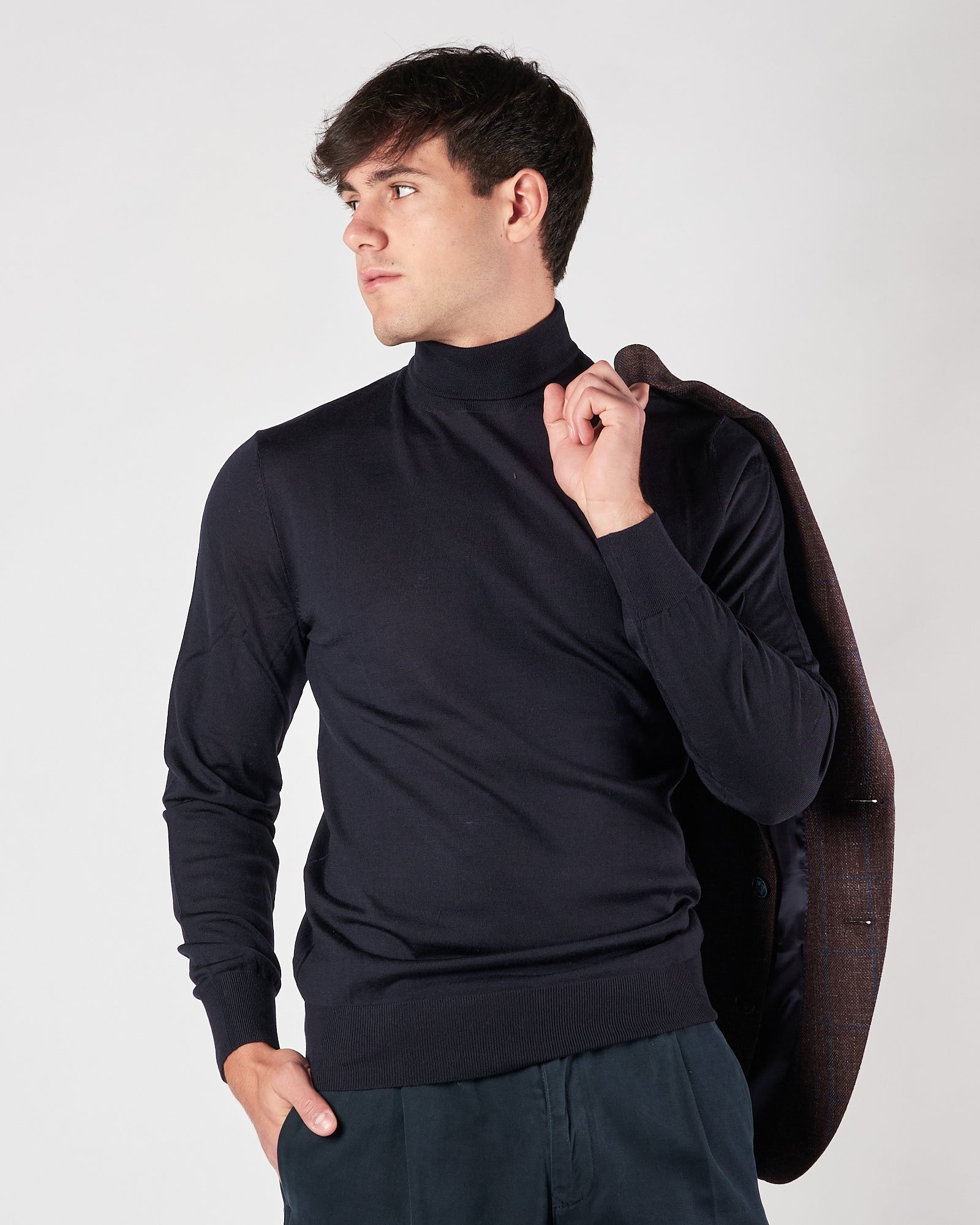 Maglia Lbm1911 dolcevita blu