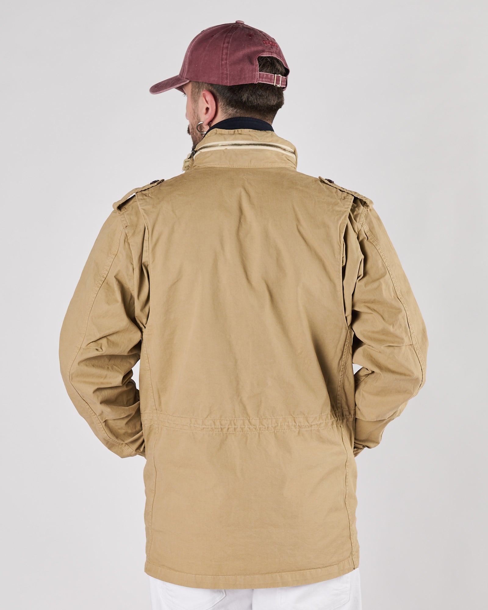 Giacchetto Bl'ker field jacket in cotone sand