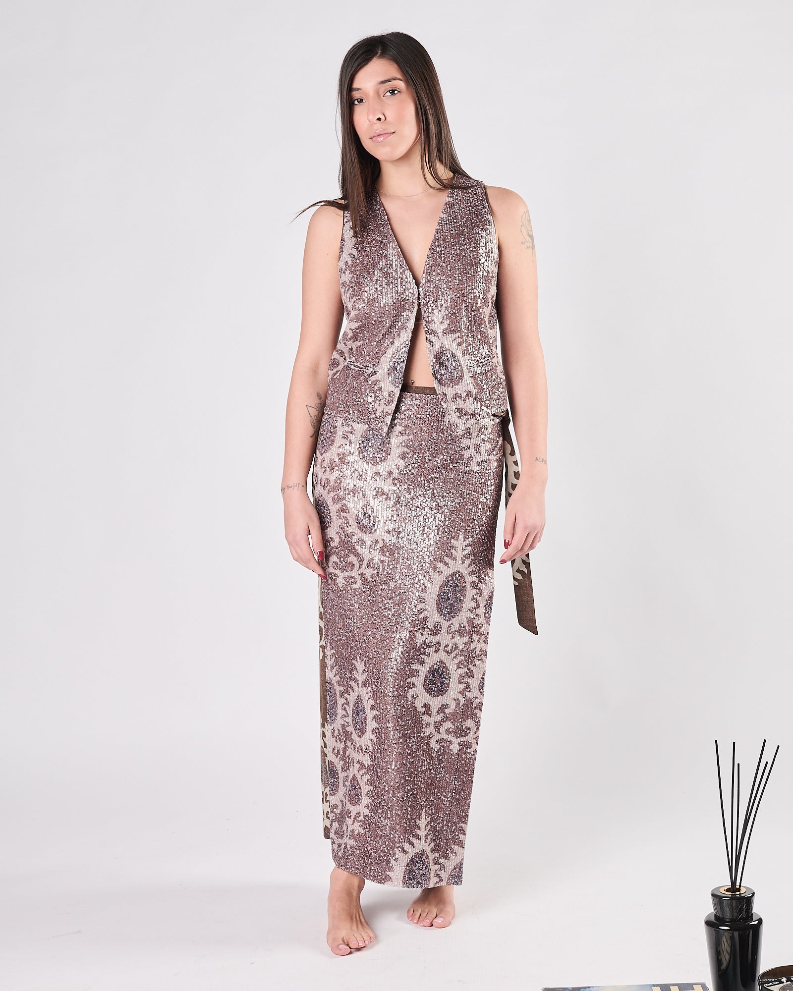 Gonna Bazar Deluxe portafoglio con paillettes
