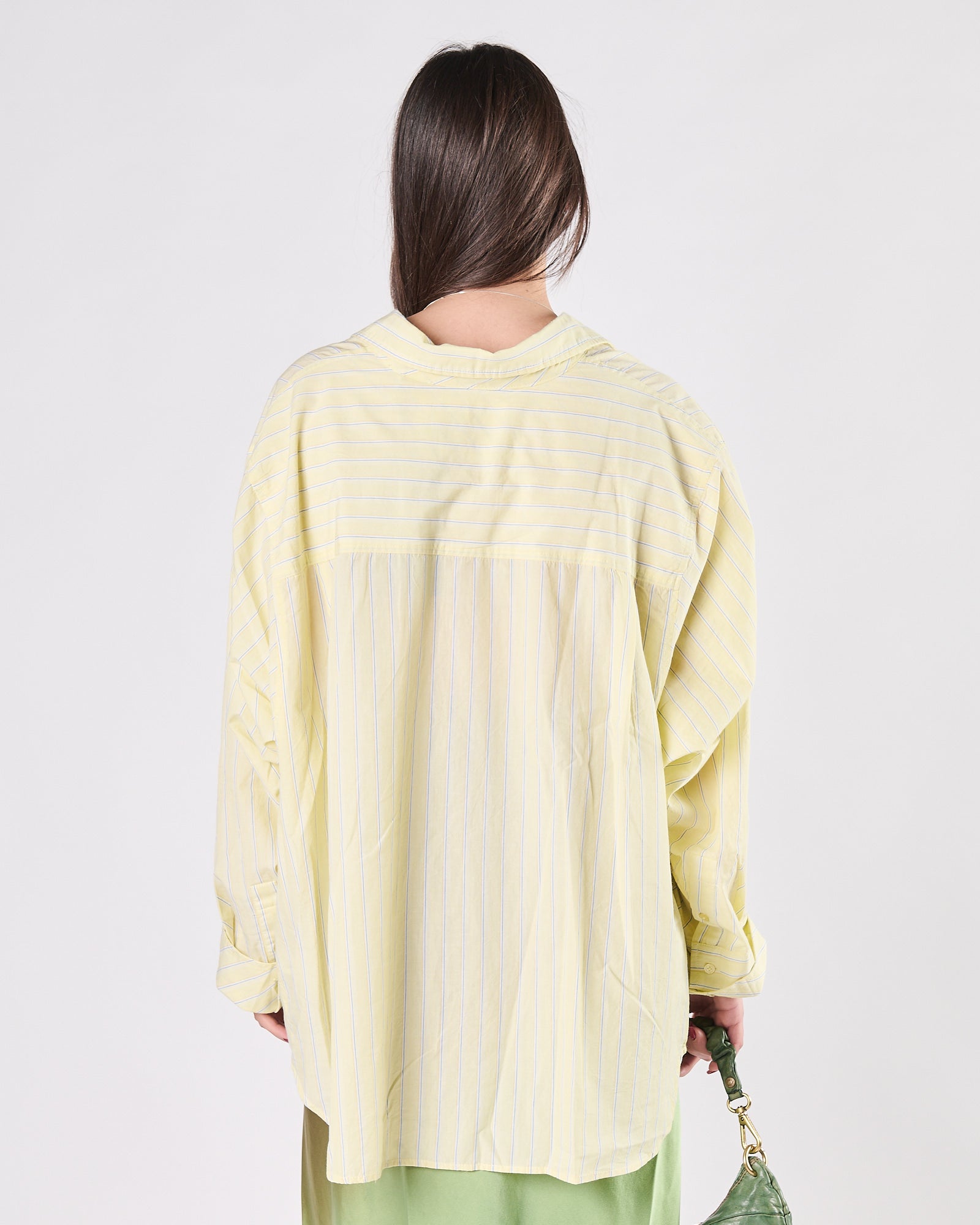 Camicia Mes Demoiselles over lime con riga