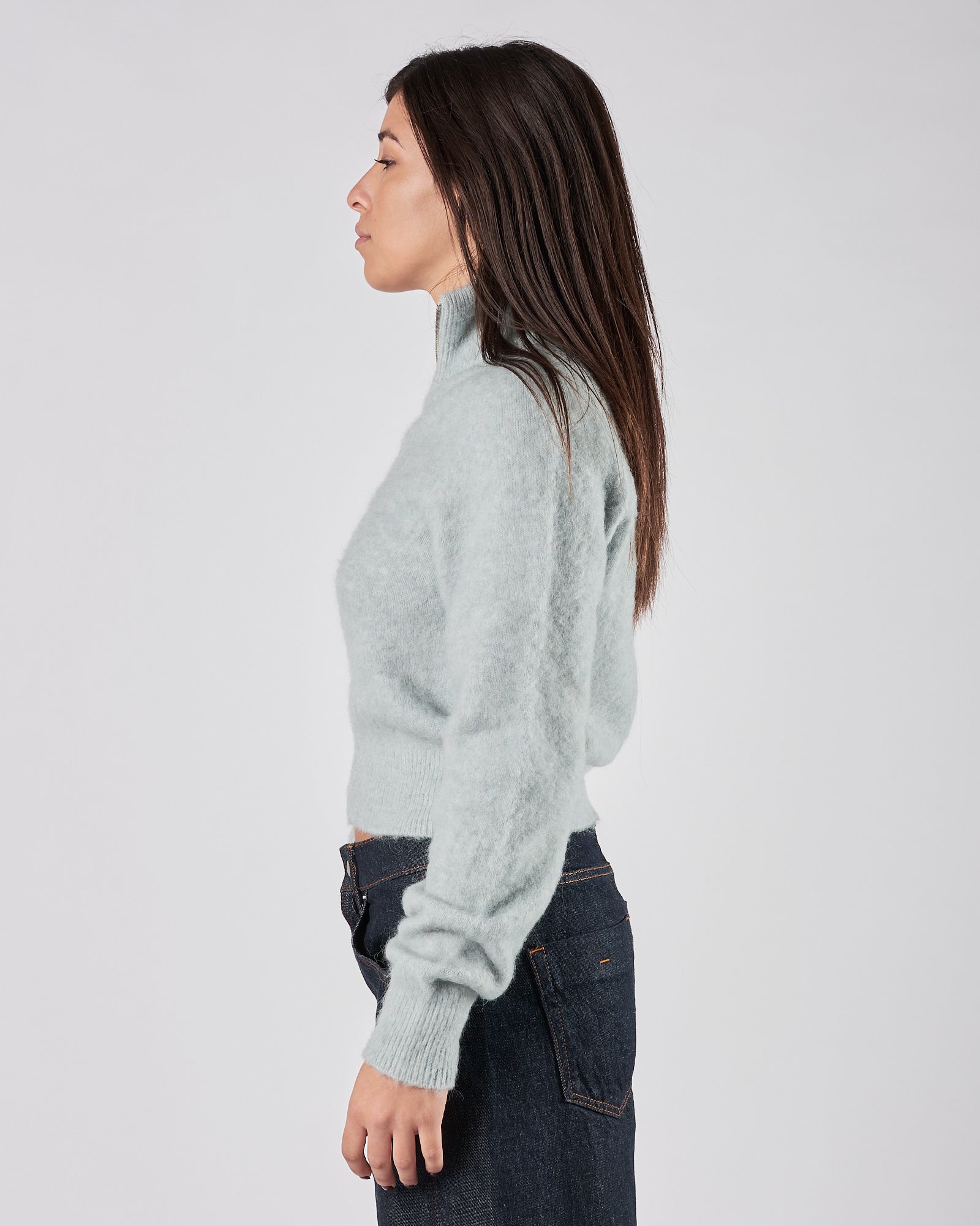 Cardigan Tela9  bomber polvere