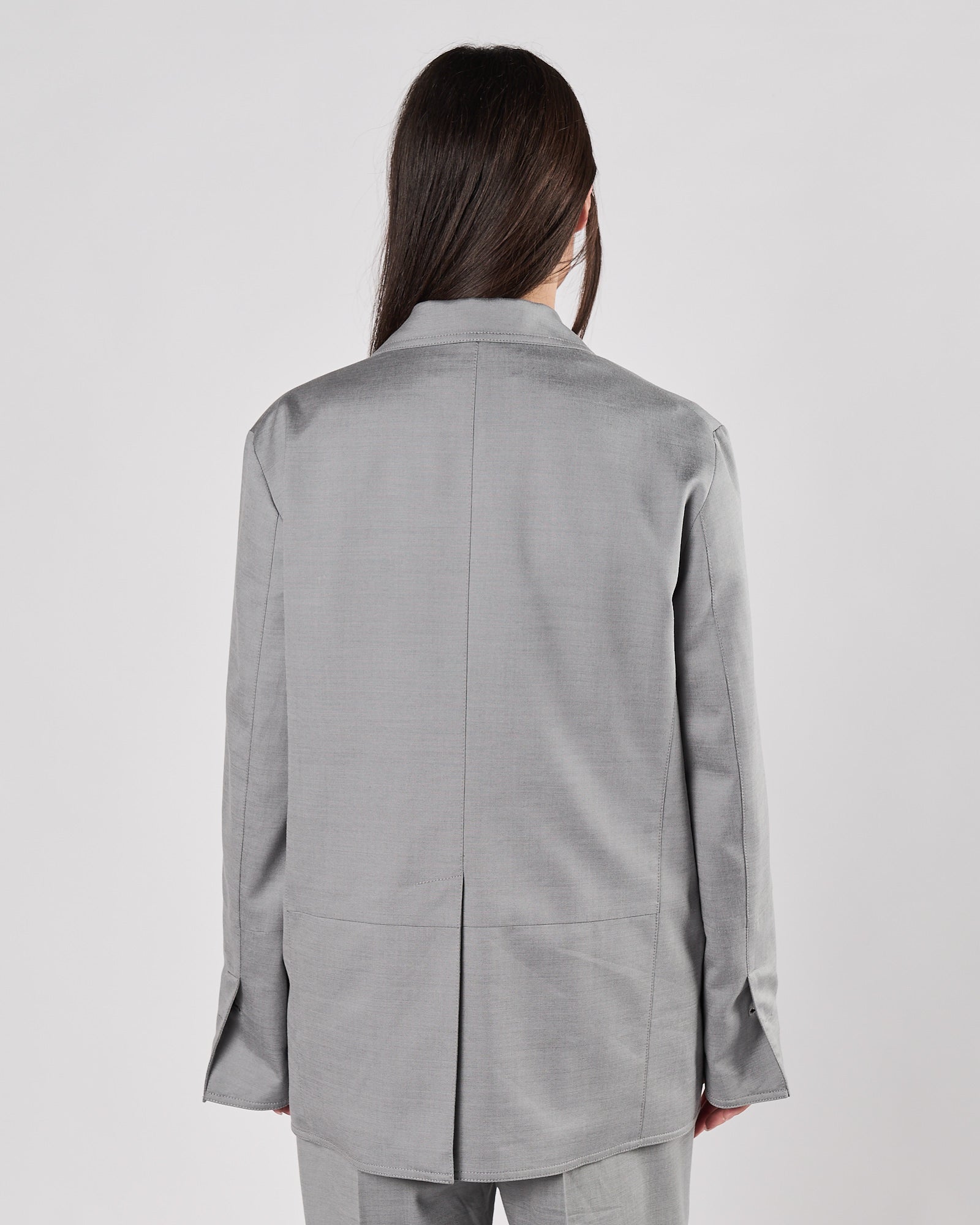 Giacca Tela9 over con petto grigio chiaro
