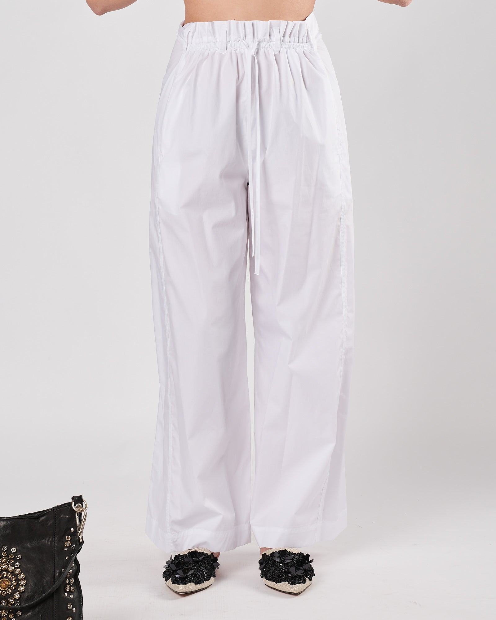 Pantalone Tela9 in popeline bianco