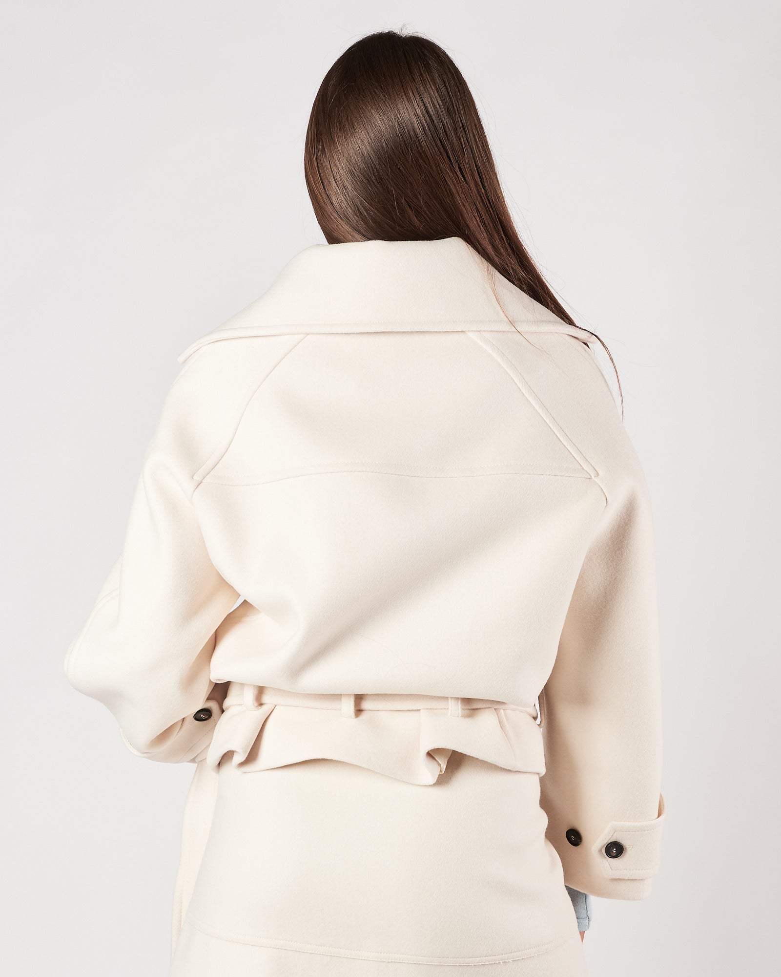 Giaccone Tela9 panna corto