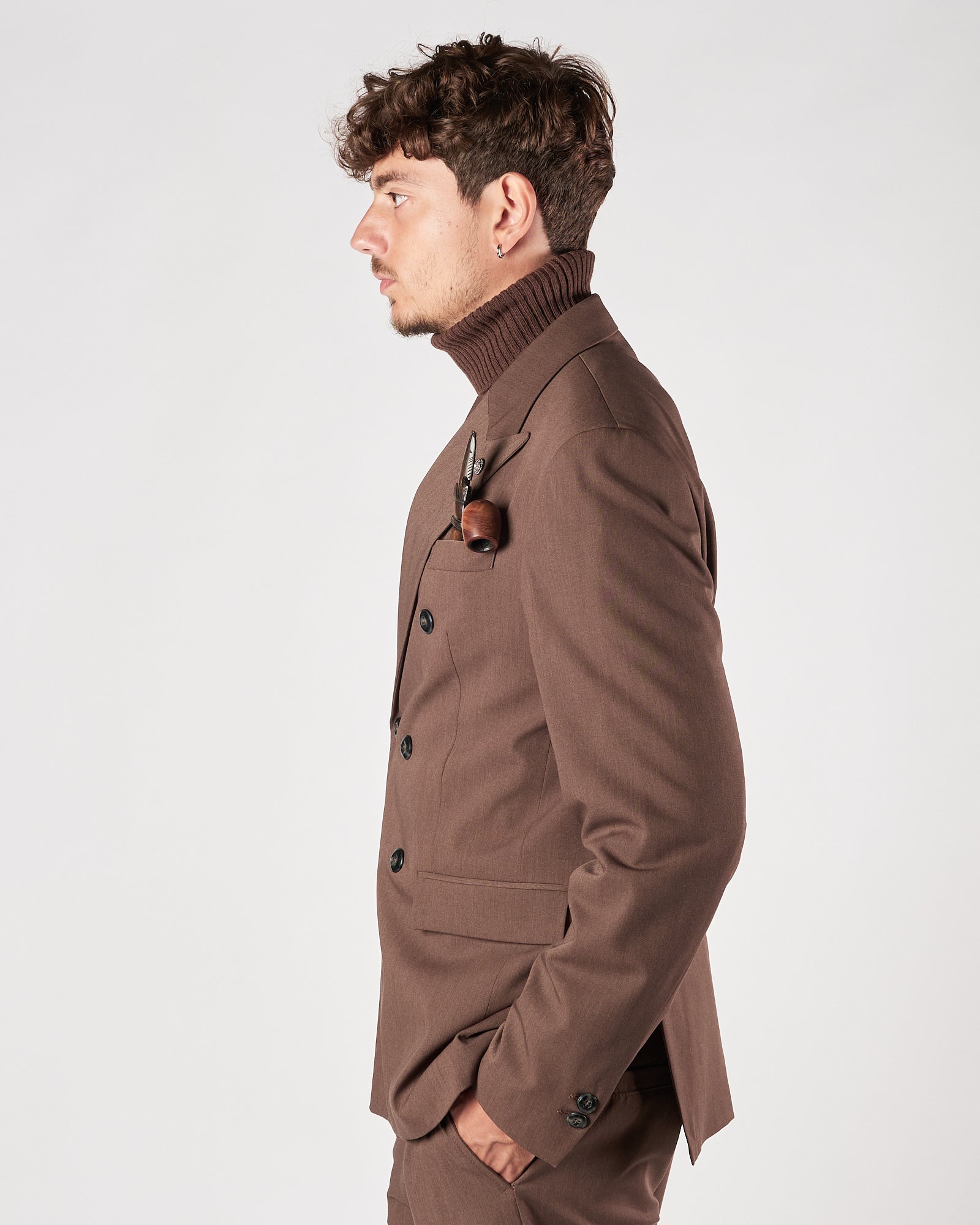 Giacca Officina36 doppio petto testa di moro