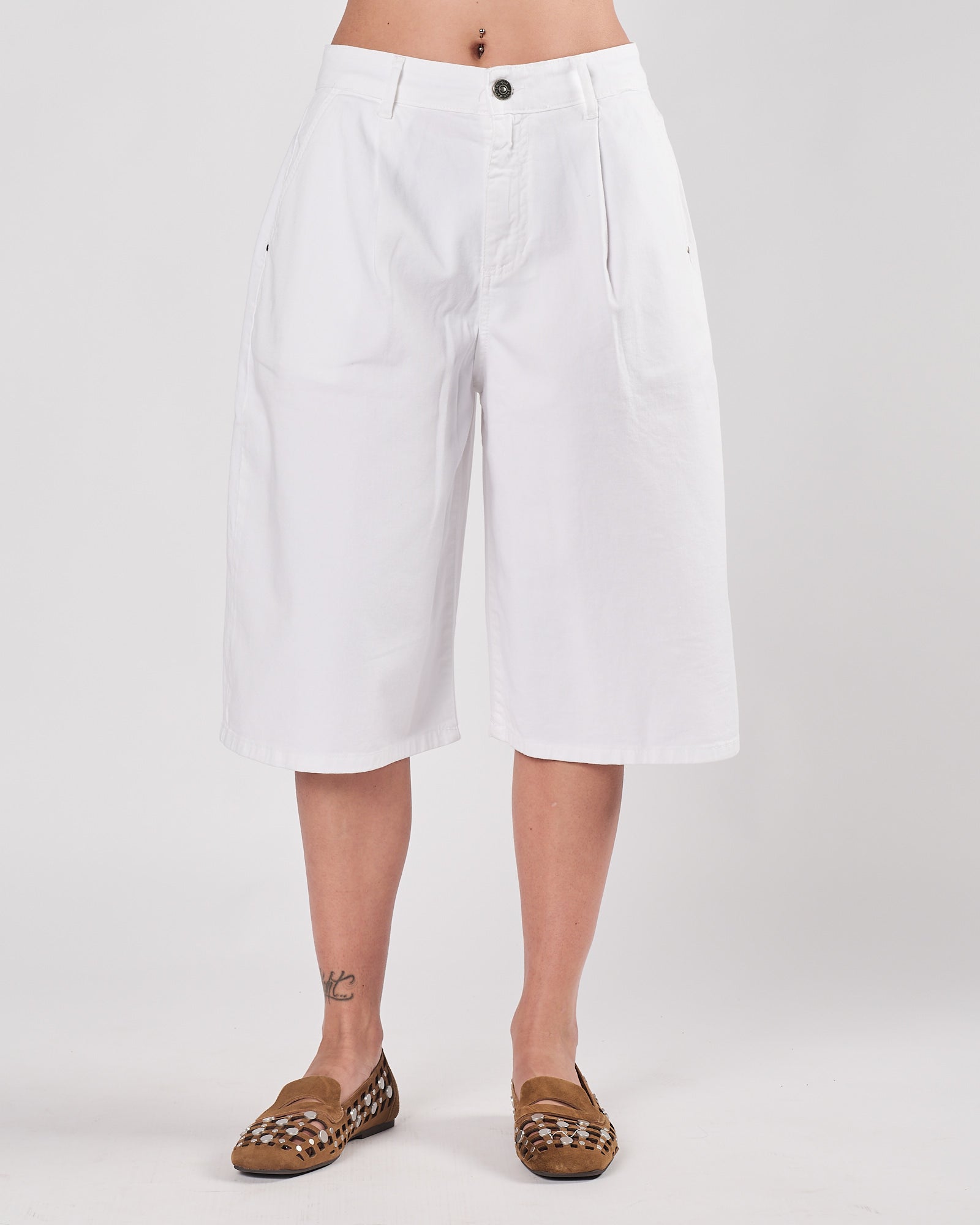 Bermuda God Save Denim bianco