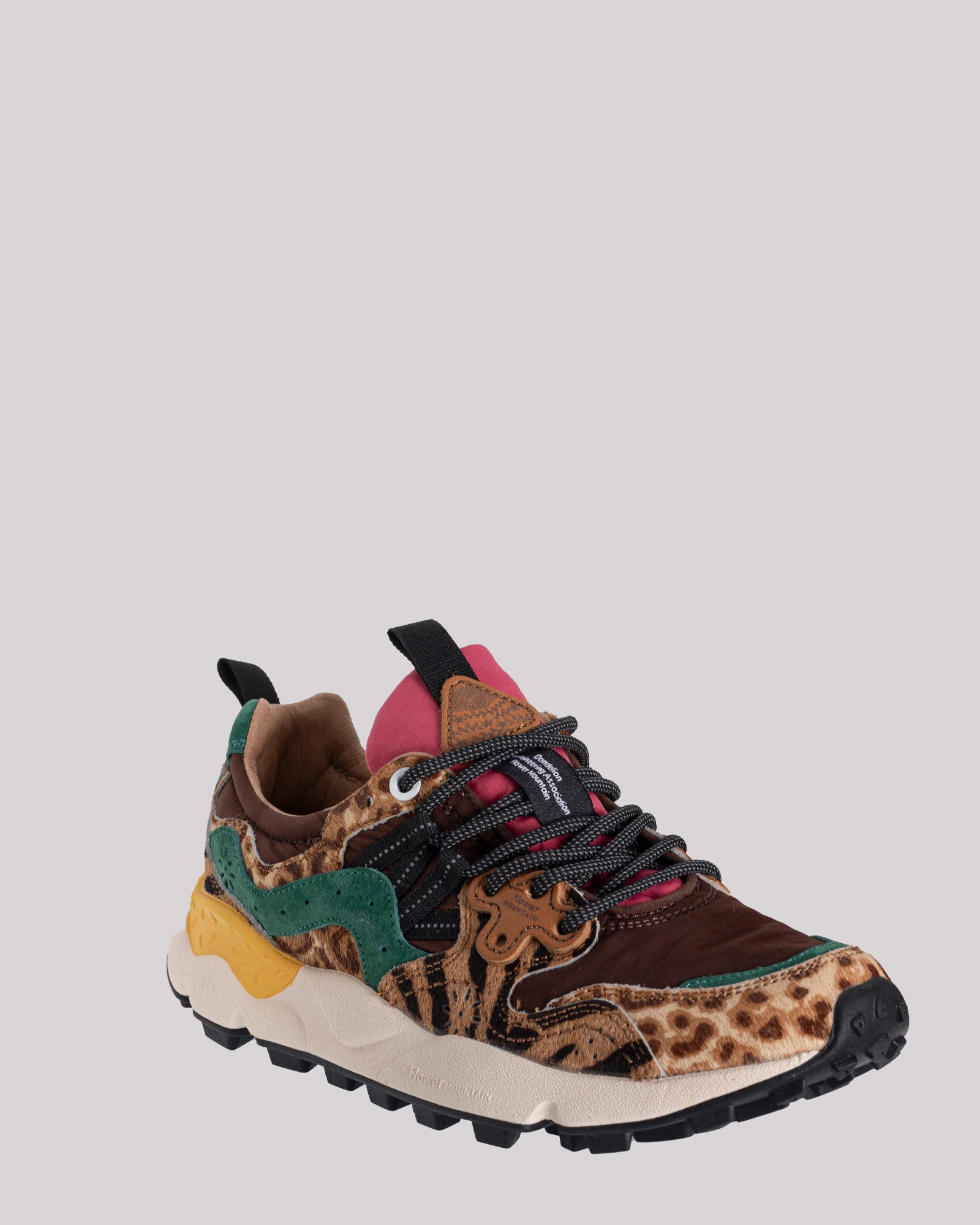 Sneaker Flower Mountain in suede Brown-Multi