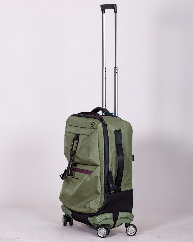 Trolley slim quattro ruote verde