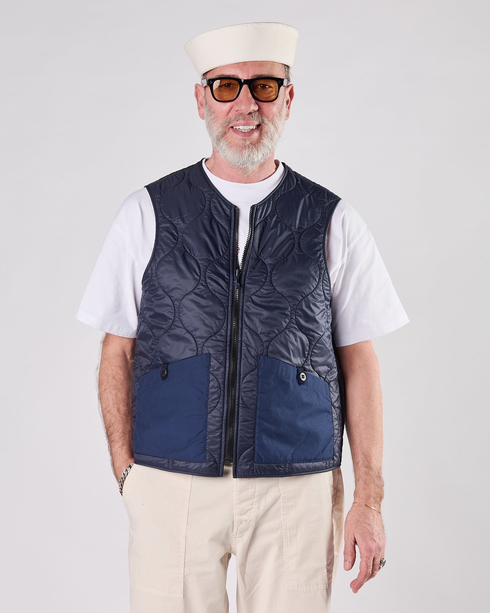 Gilet Manifatture ceccarelli trapuntato blu