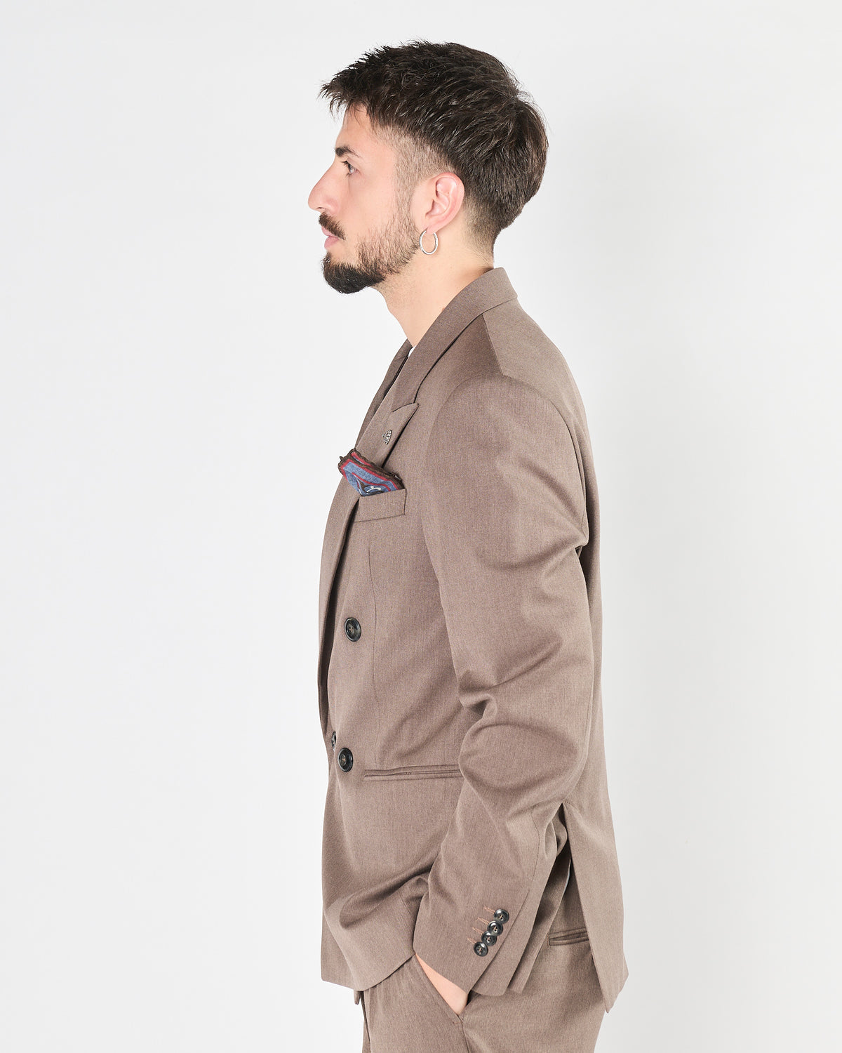Giacca Officina36 doppio petto fango