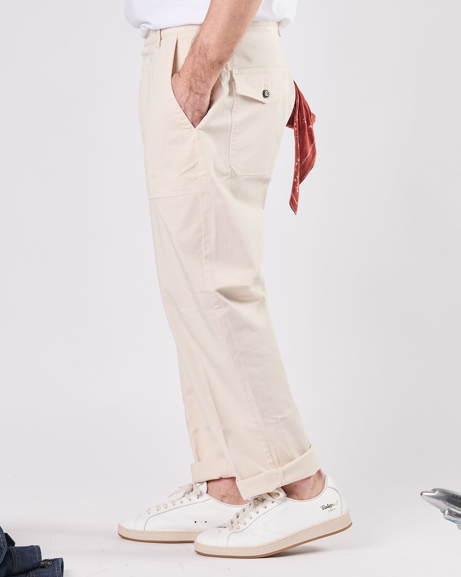 Pantalone Aimé in cotone panna