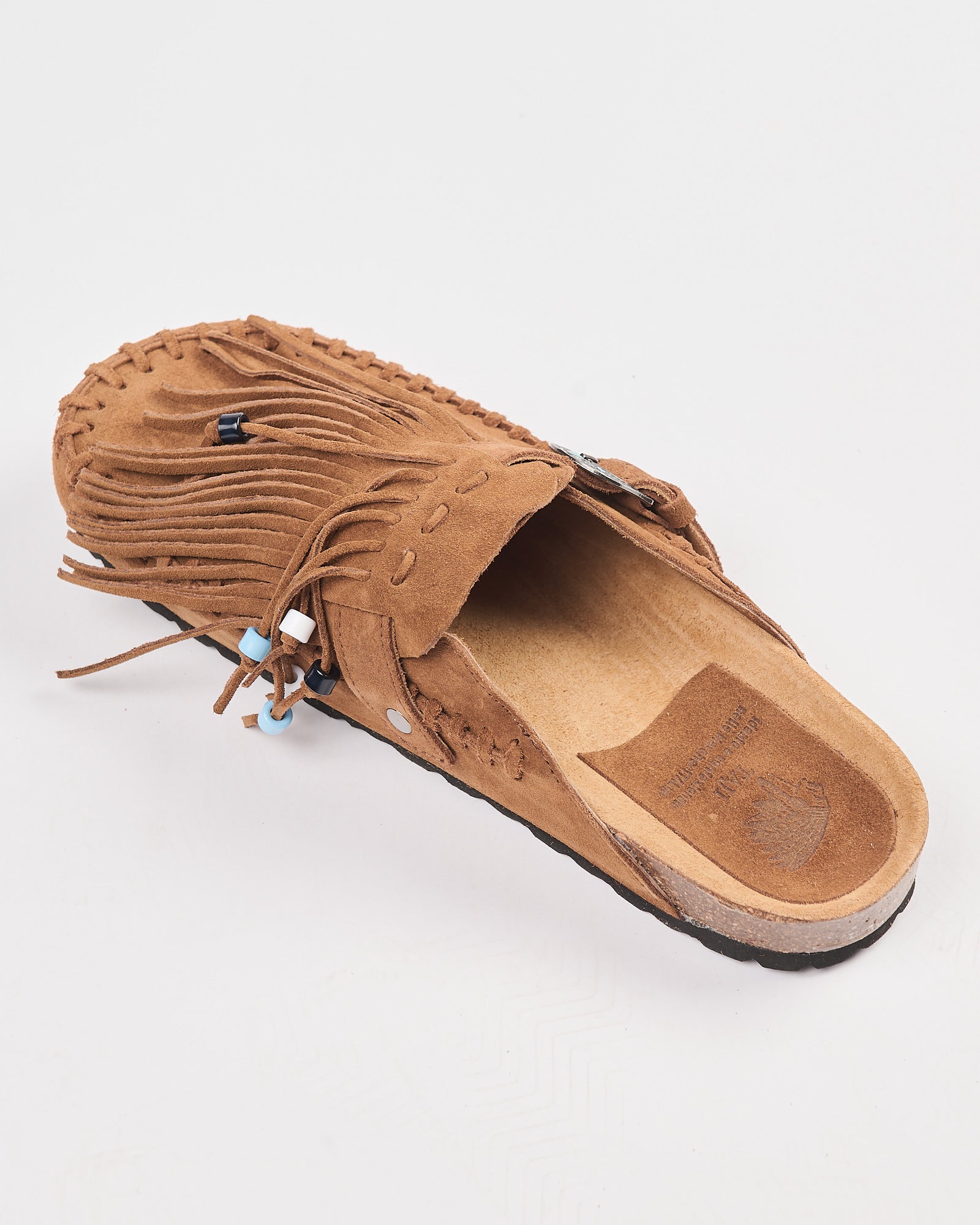 Ciabatta Taji in suede con frange