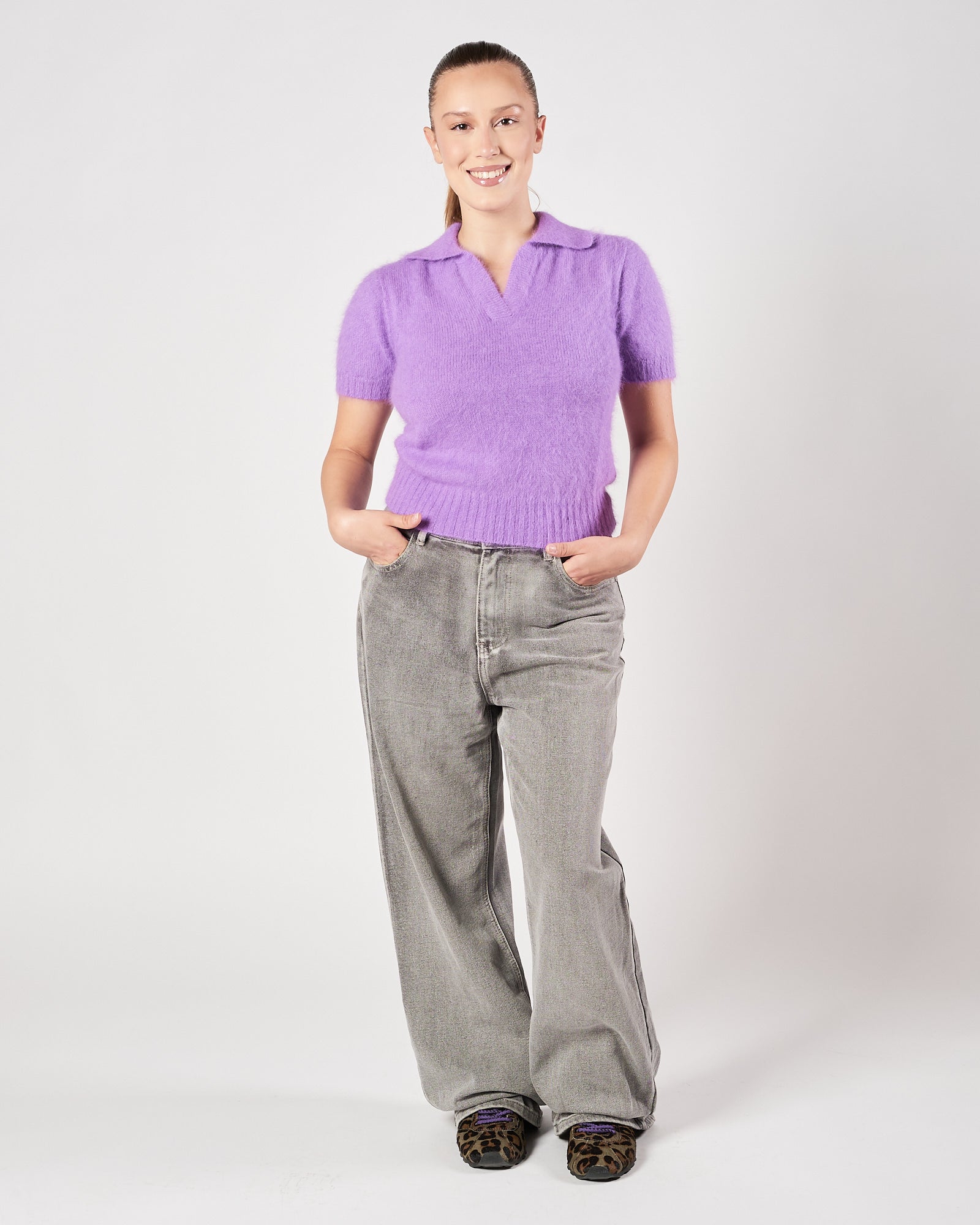 Jeans Eleh largo grigio