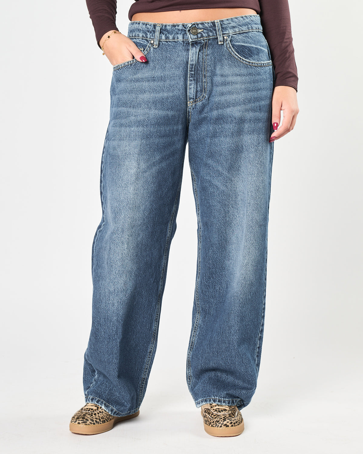 Jeans God Save Denim blu lavato