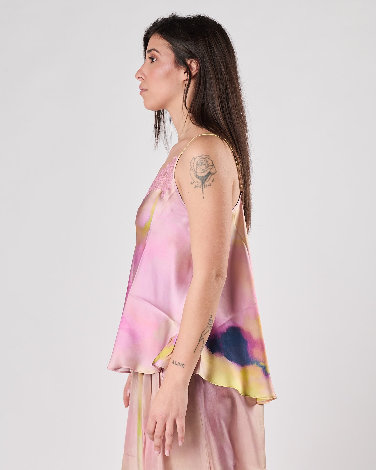 Camicia Mes Damoiselles multicolor con pizzo