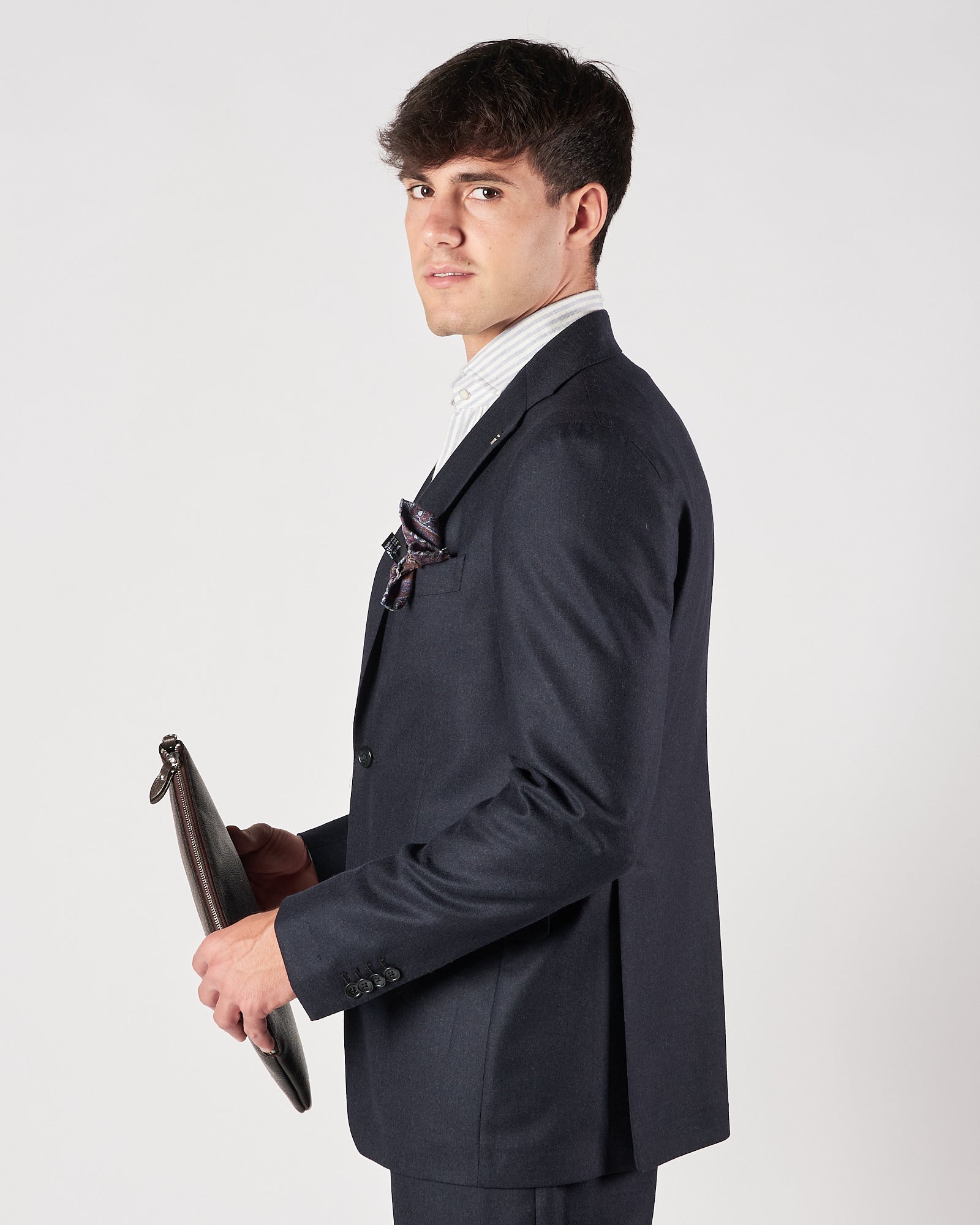 Abito Tagliatore un petto blu lana e cachemere