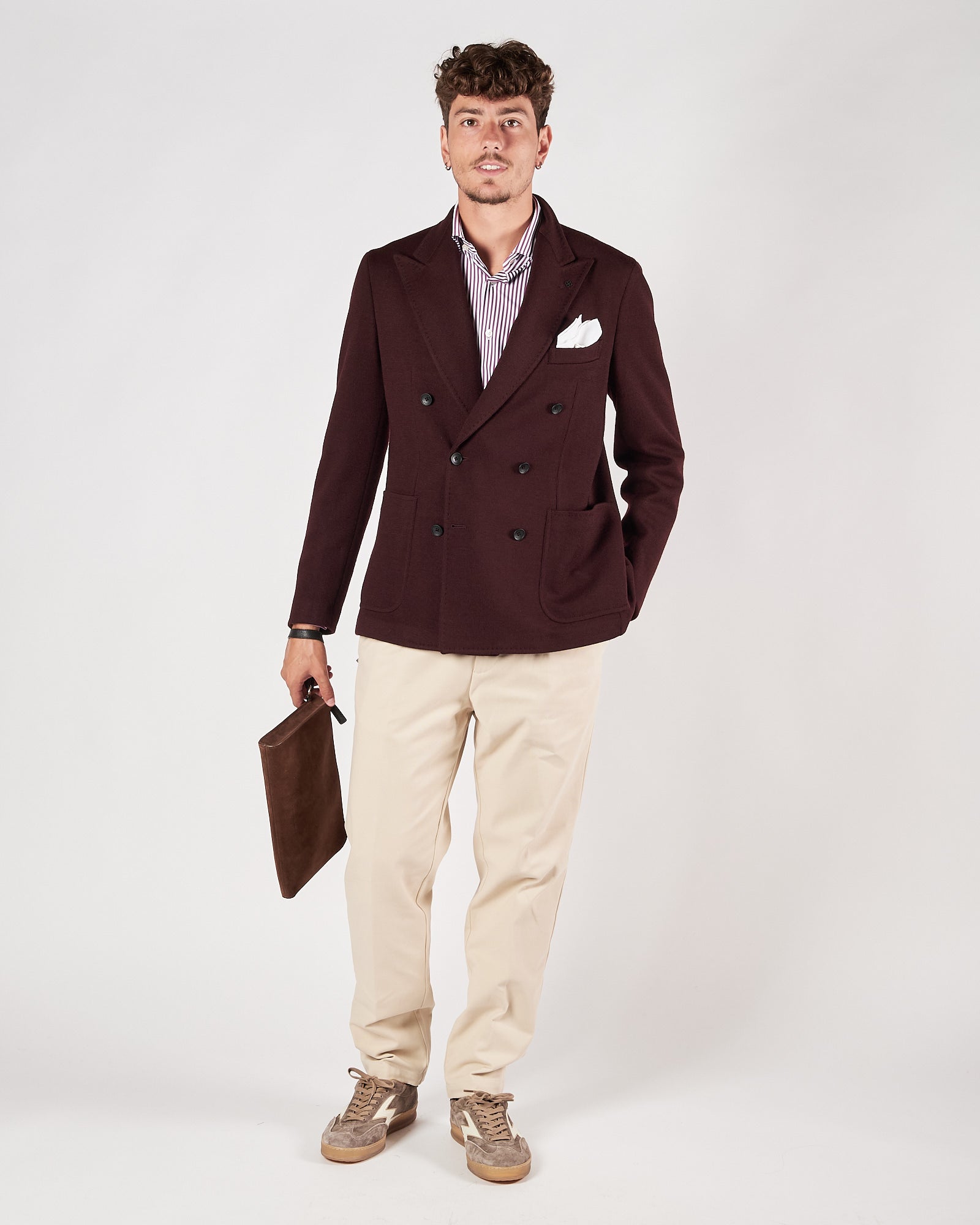 Giacca Tagliatore doppio petto vinaccia