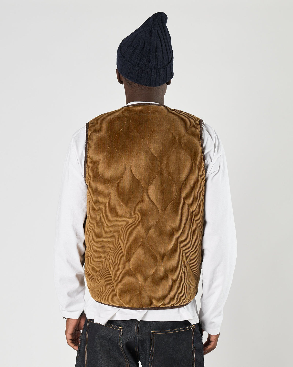 Gilet In The Box in velluto cammello reversibile