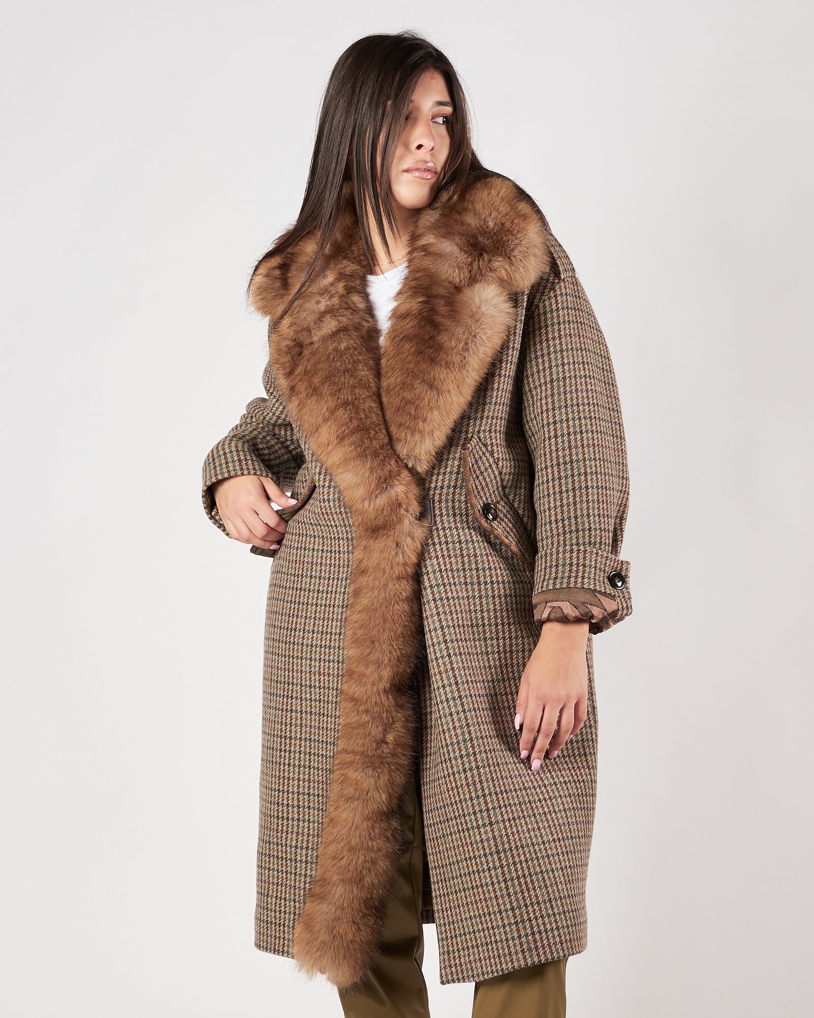 Cappotto Bazar Deluxe fantasia con pelliccia