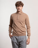 Polo Aimé in maglia beige