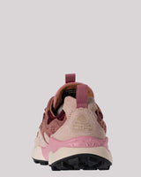 Pink suede and nylon sneakers