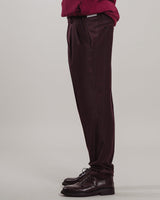 Pantalone Luigi Bianchi doppia pence bordeaux