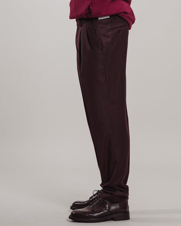 Pantalone Luigi Bianchi doppia pence bordeaux