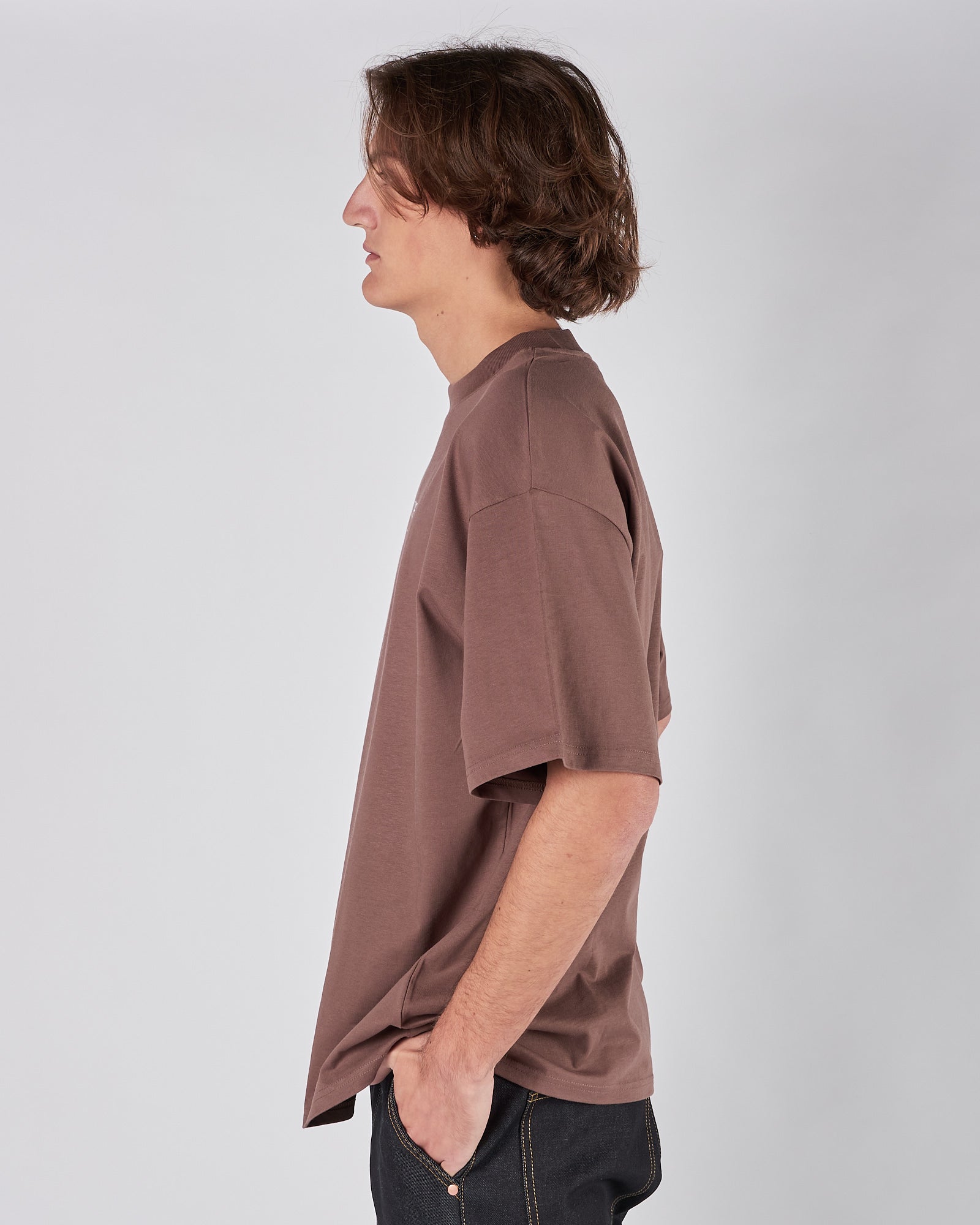 T-shirt A|STORE over con stampa in cotone organico